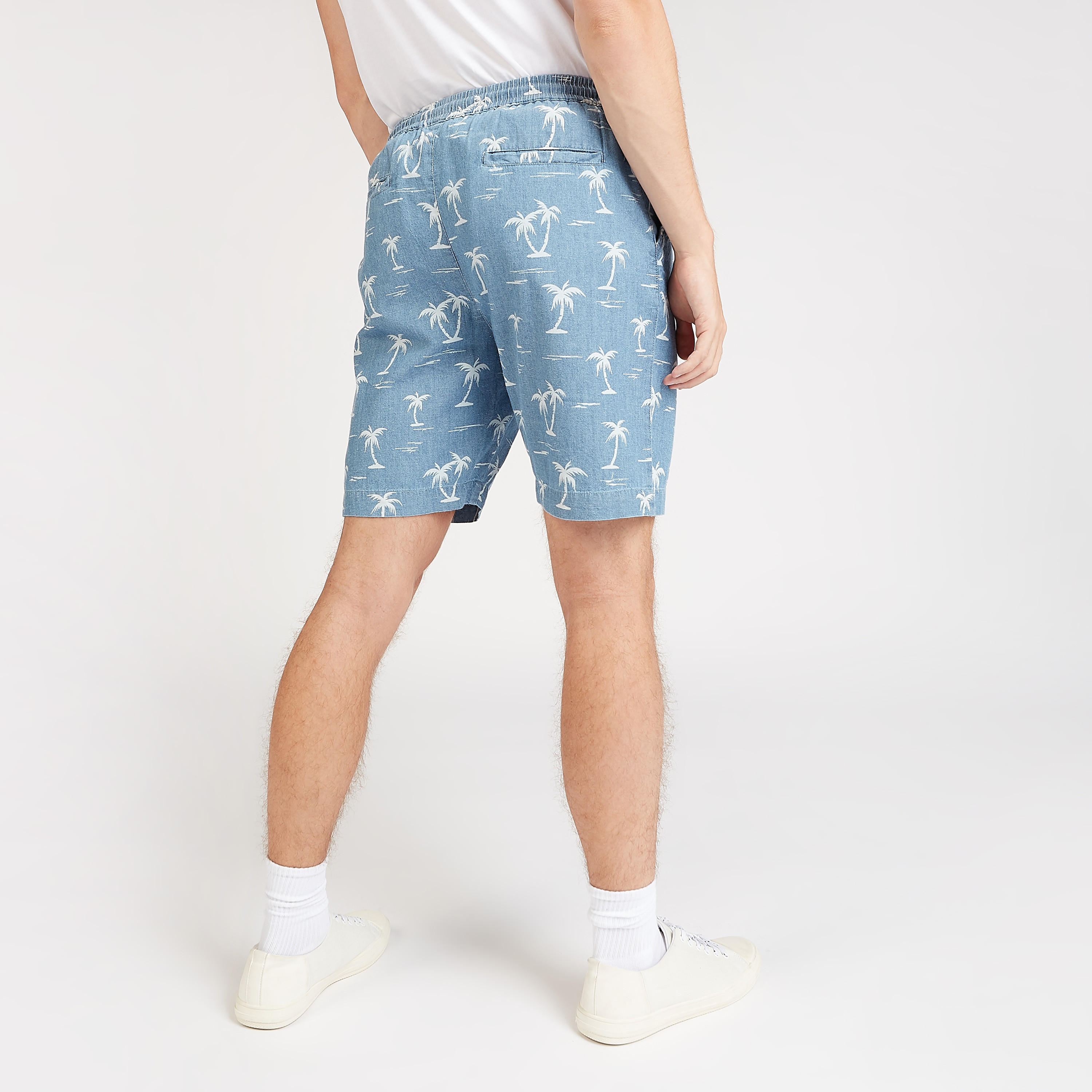 Printed Mid-Rise Shorts with Pocket Detail and Drawstring-men-clothing-bottoms-shorts-image-4