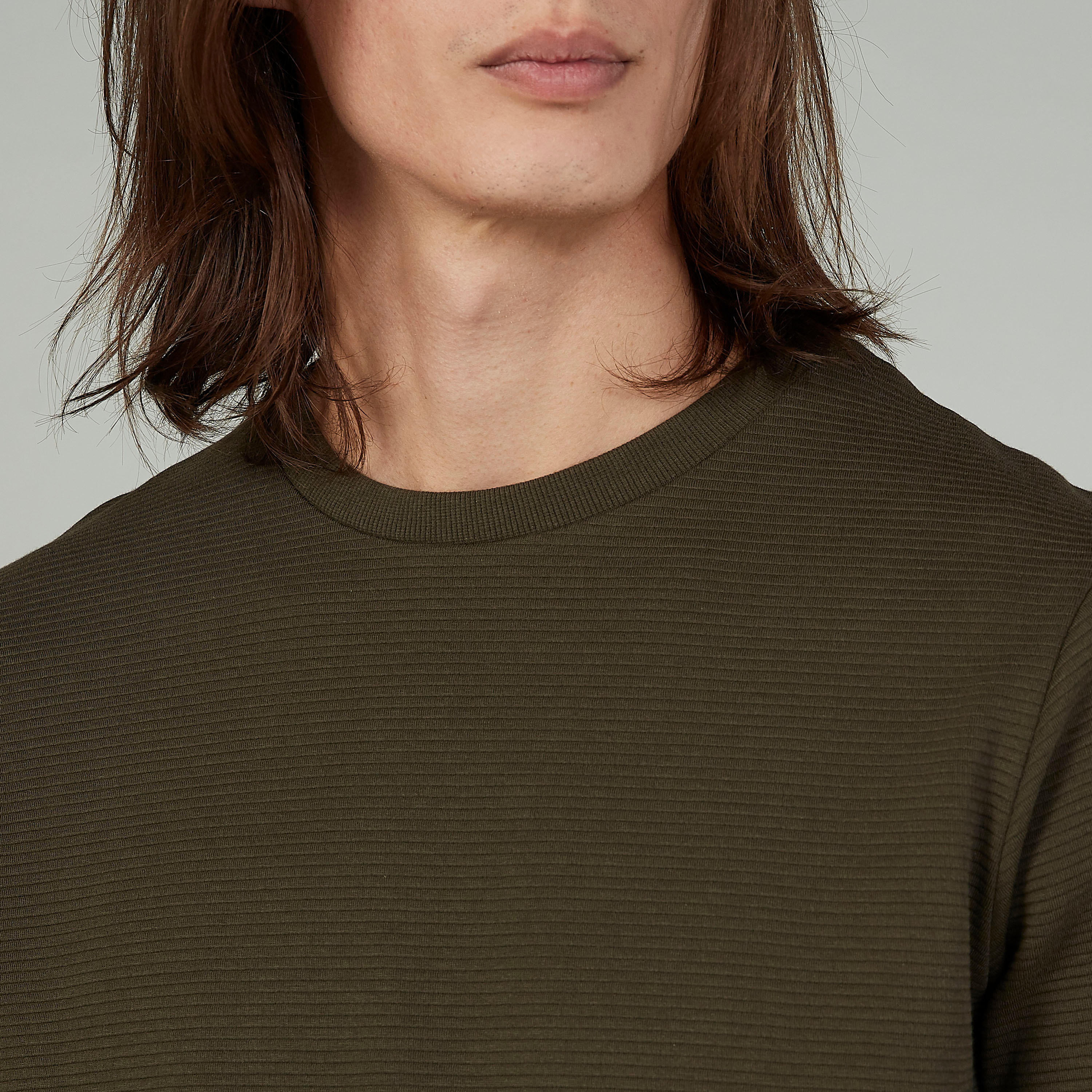 Textured T-shirt with Crew Neck and Short Sleeves-men-clothing-tshirtsandpolos-tshirts-image-3