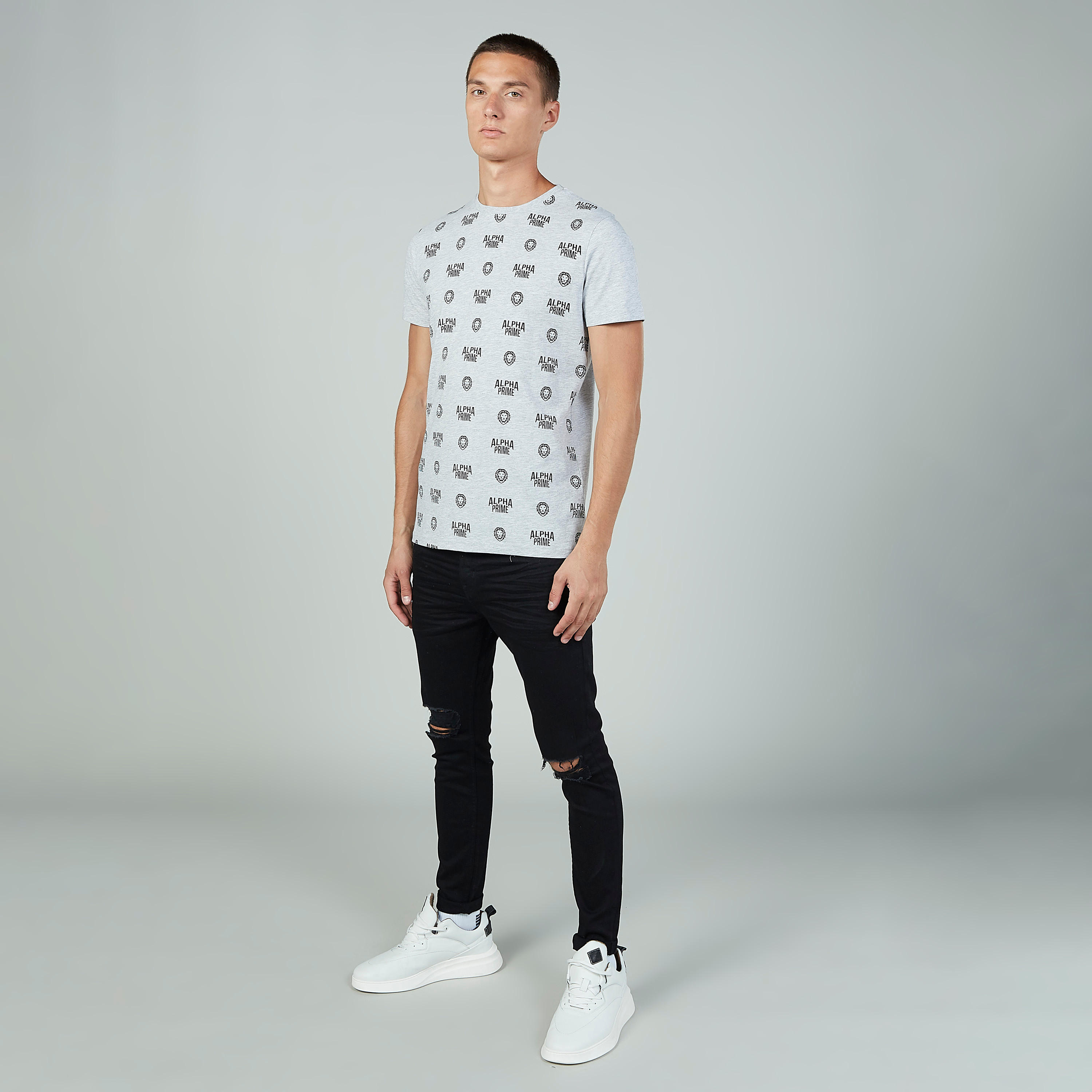 Sustainable Slim Fit Printed Crew Neck T-shirt with Short Sleeves-men-clothing-tshirtsandpolos-tshirts-image-2