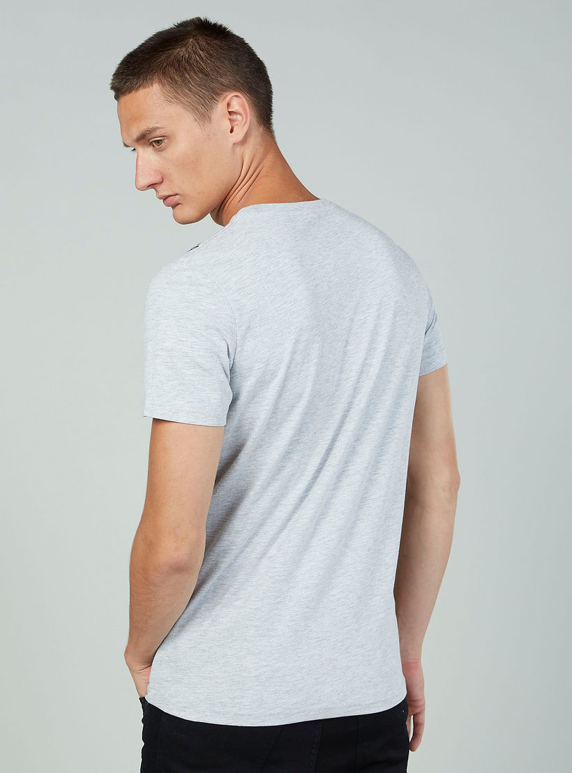 Sustainable Slim Fit Printed Crew Neck T-shirt with Short Sleeves-men-clothing-tshirtsandpolos-tshirts-image-4