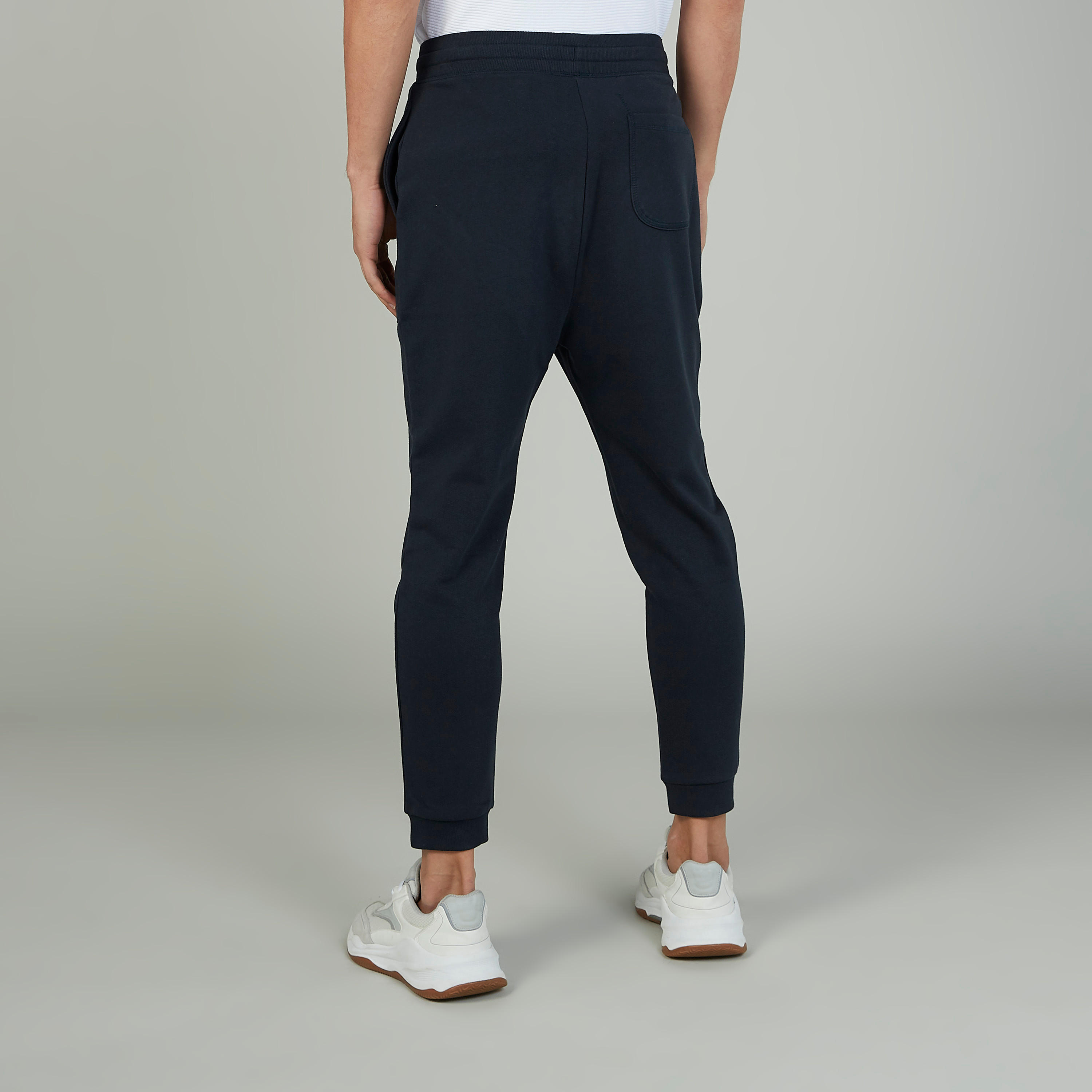 بنطلون رياضي بارز الملمس بخصر مطّاطي وجيوب-men-clothing-bottoms-joggers-image-4