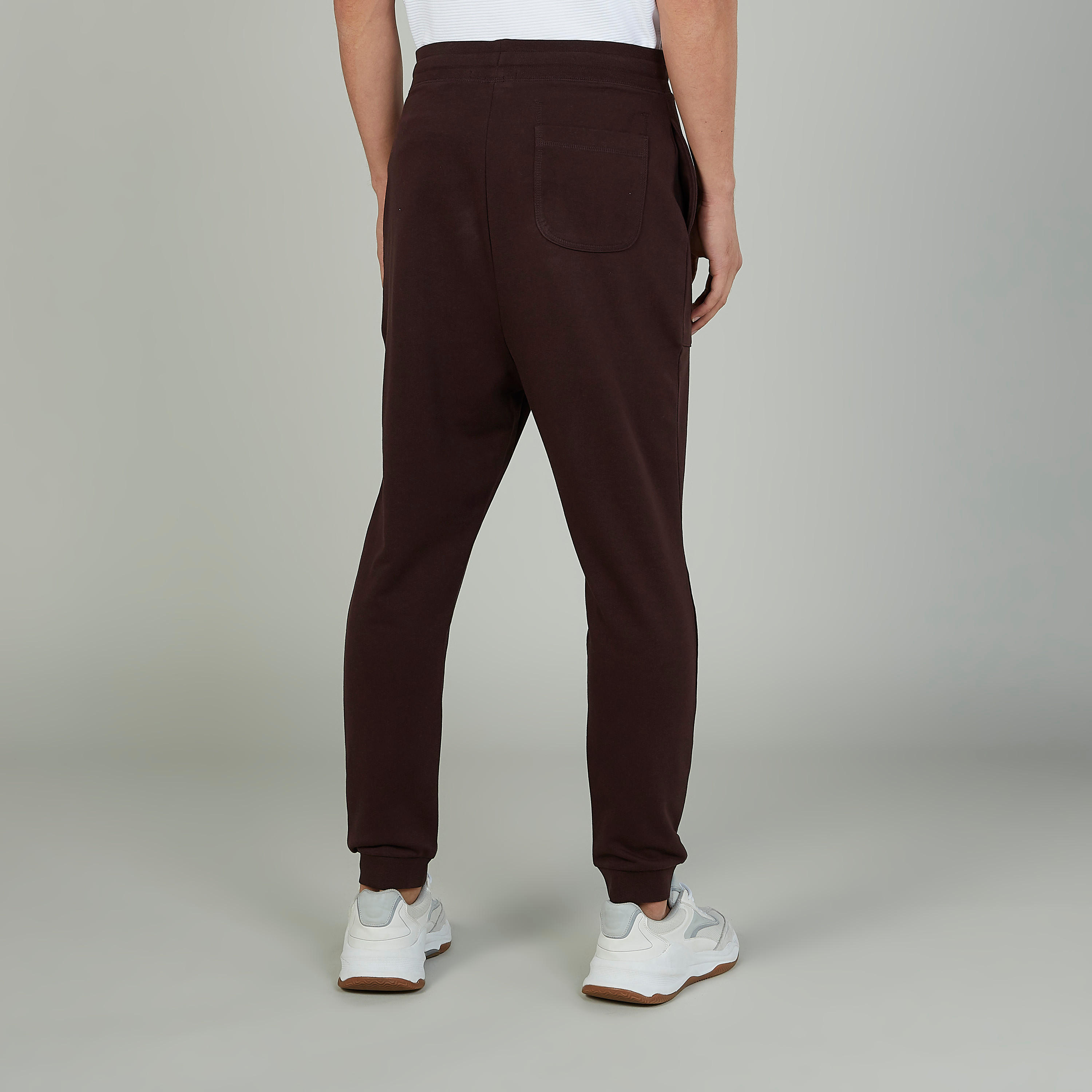 بنطلون رياضي بارز الملمس بخصر مطّاطي وجيوب-men-clothing-bottoms-joggers-image-4
