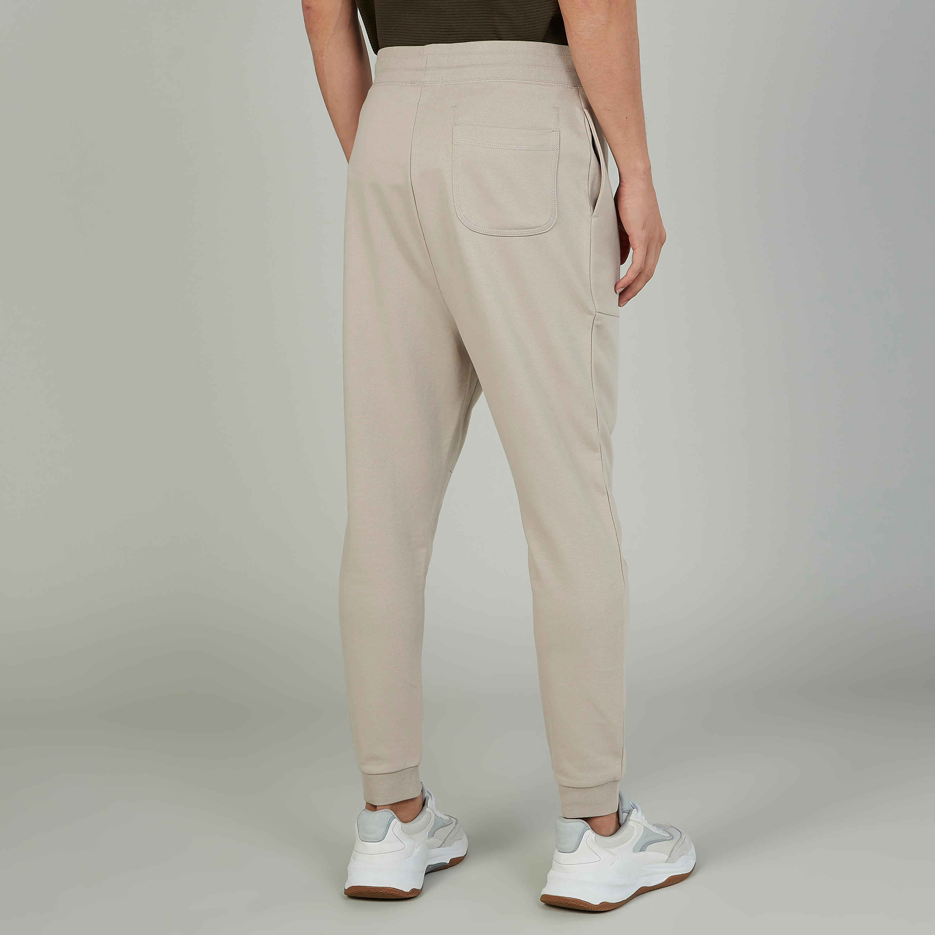 Textured Jog Pants with Elasticised Waistband and Pocket Detail-men-clothing-bottoms-joggers-image-4