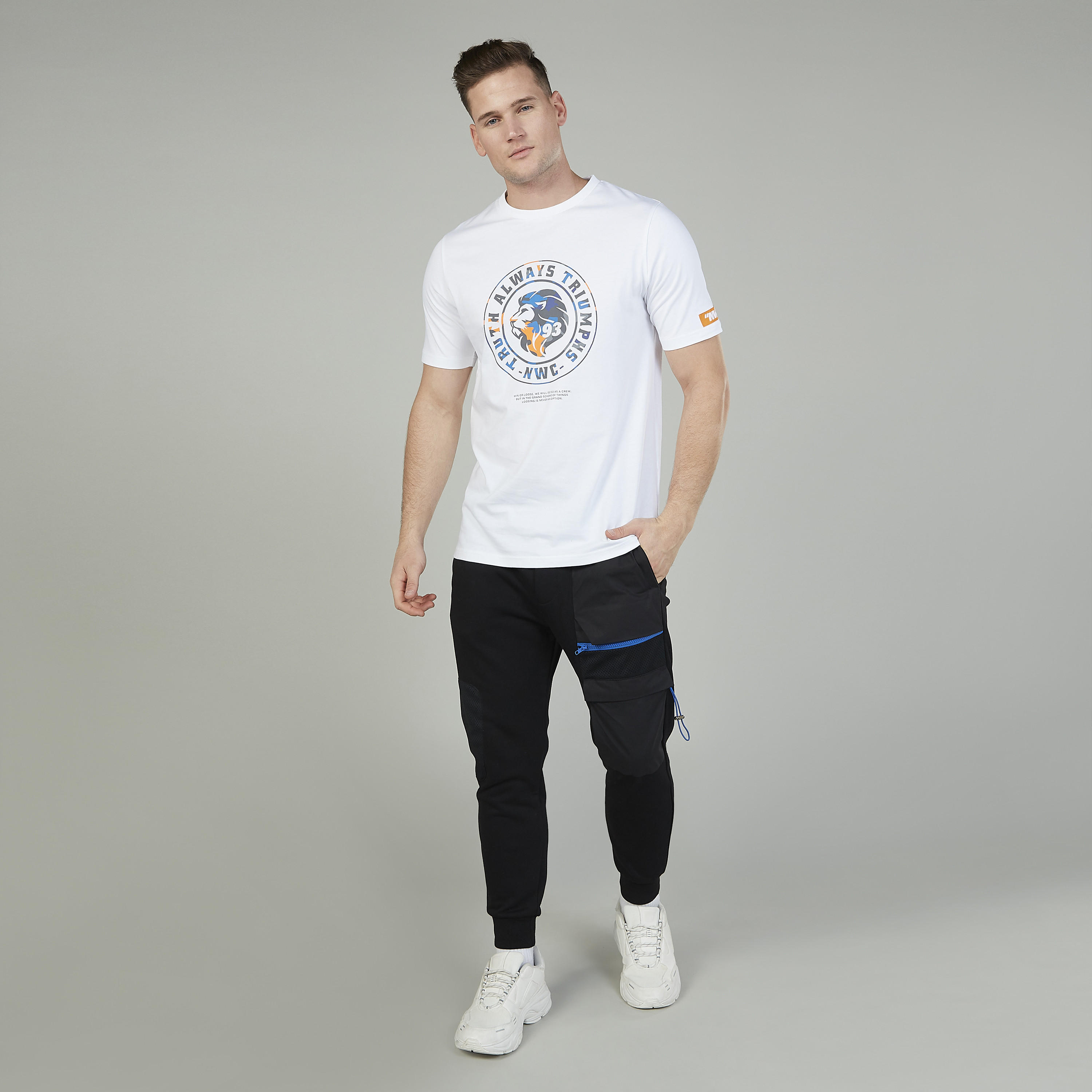 بنطلون رياضي سكيني بخصر متوسط الارتفاع وجيوب-men-clothing-bottoms-joggers-image-2