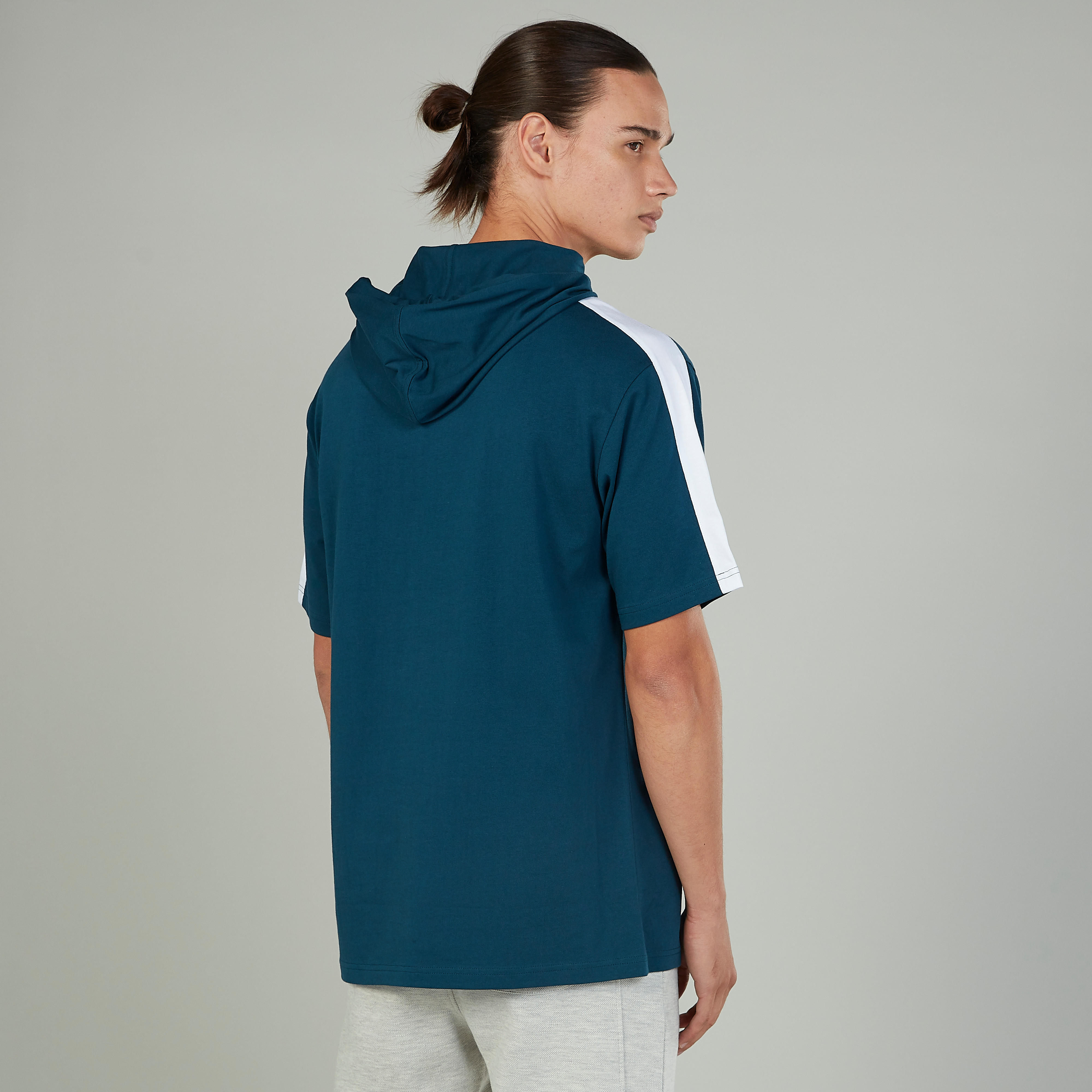 Printed T-shirt with Short Sleeves and Hood-men-clothing-tshirtsandpolos-tshirts-image-4