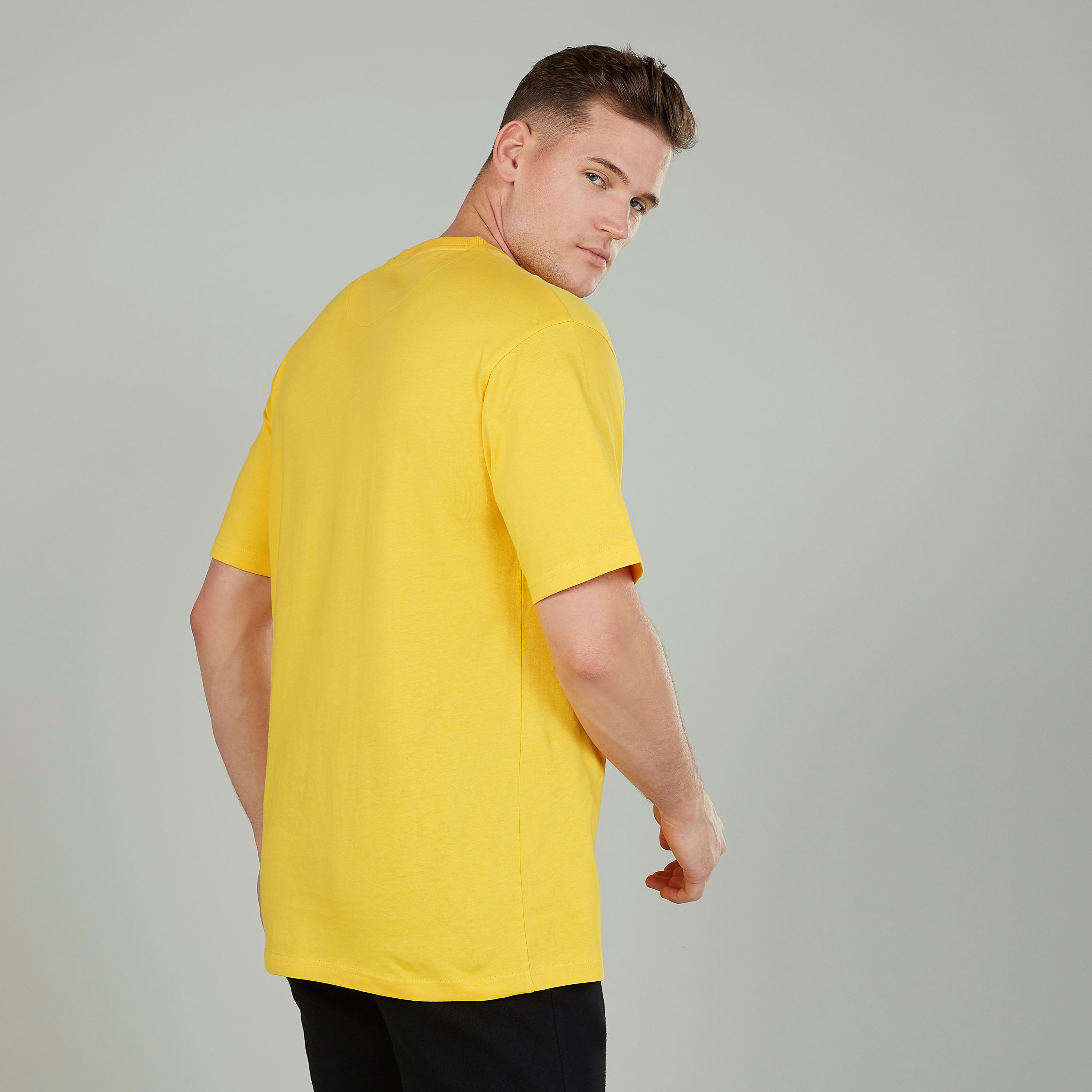 Printed T-shirt with Crew Neck and Short Sleeves-men-clothing-tshirtsandpolos-tshirts-image-4