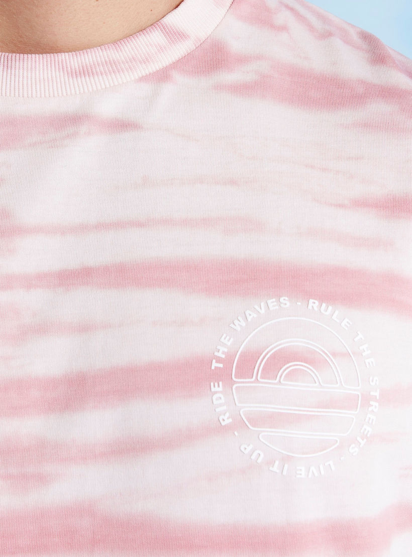 Printed T-shirt with Crew Neck and Short Sleeves-men-clothing-tshirtsandpolos-tshirts-image-3