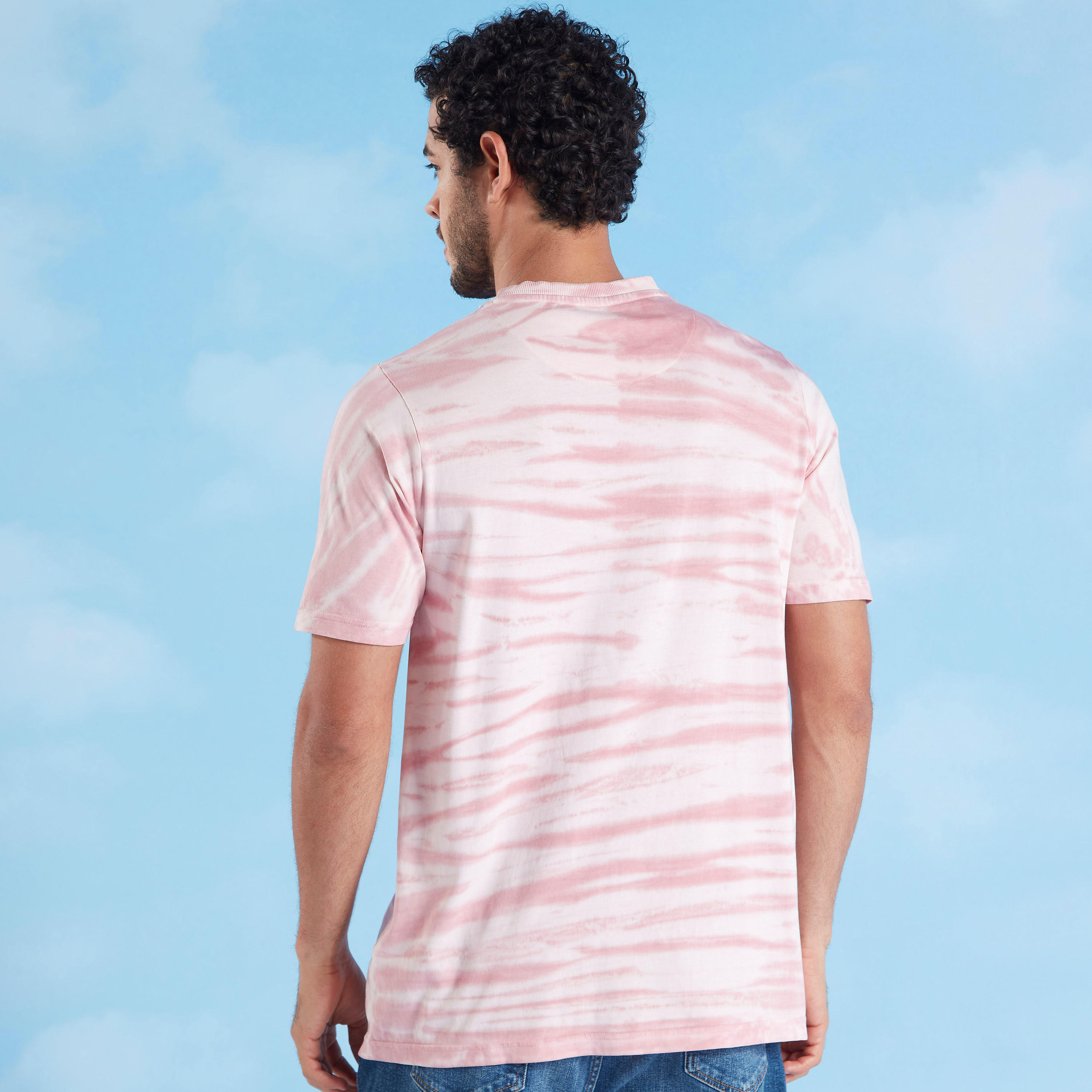 Printed T-shirt with Crew Neck and Short Sleeves-men-clothing-tshirtsandpolos-tshirts-image-4