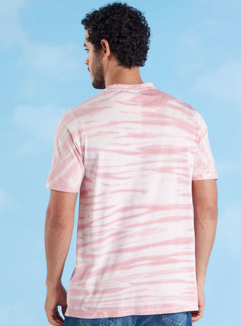 Printed T-shirt with Crew Neck and Short Sleeves-men-clothing-tshirtsandpolos-tshirts-image-4