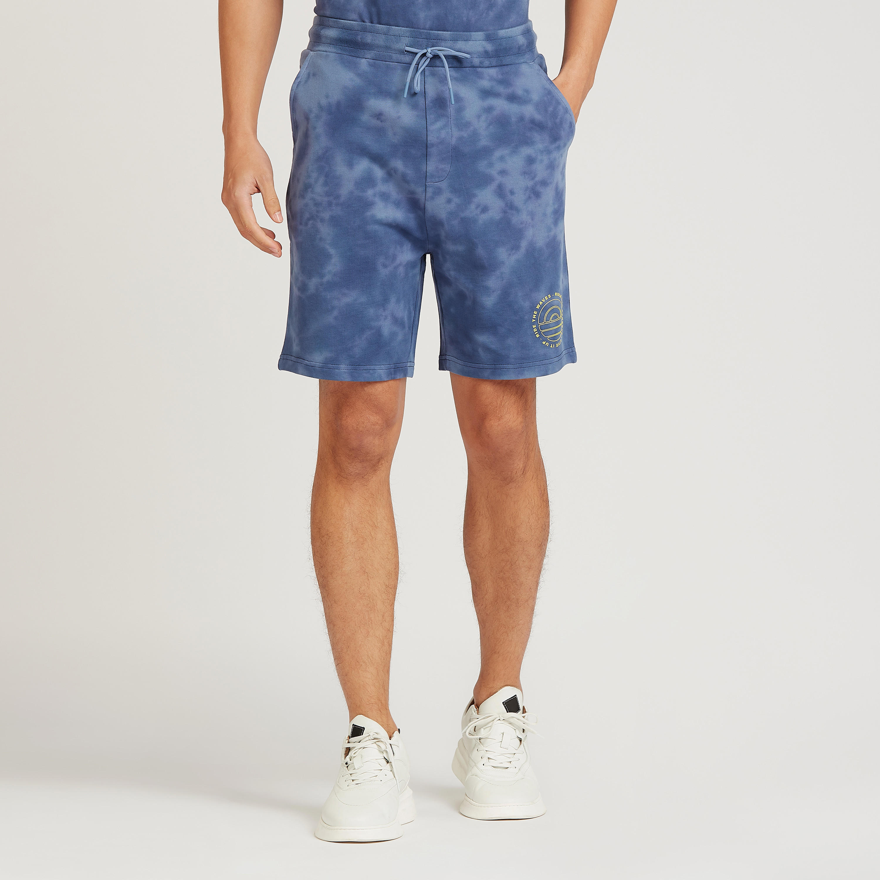 Sustainable Printed Mid-Rise Shorts with Pocket Detail and Drawstring-men-clothing-bottoms-shorts-image-1