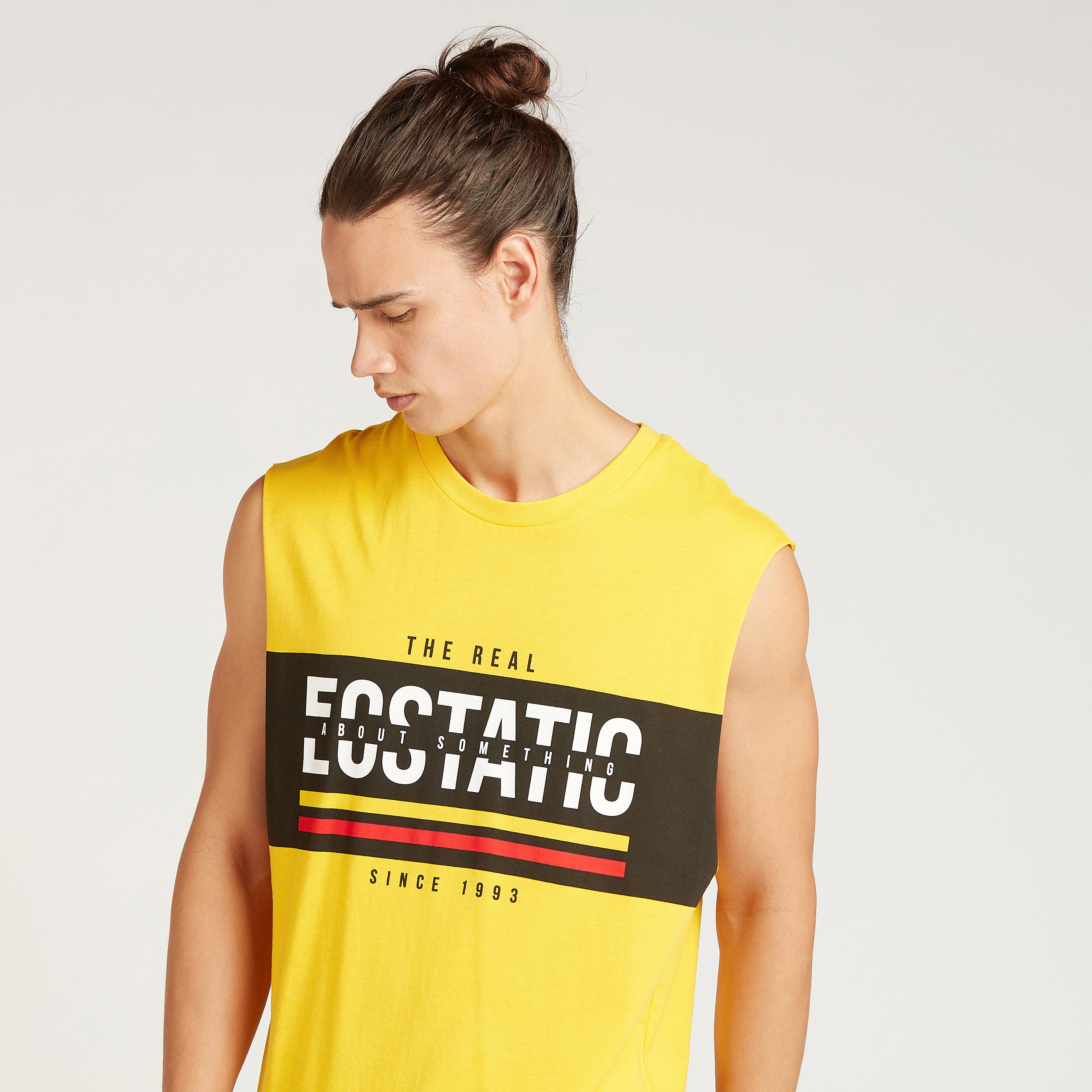 Typographic Print Sleeveless T-shirt with Crew Neck-men-clothing-tshirtsandpolos-tshirts-image-3