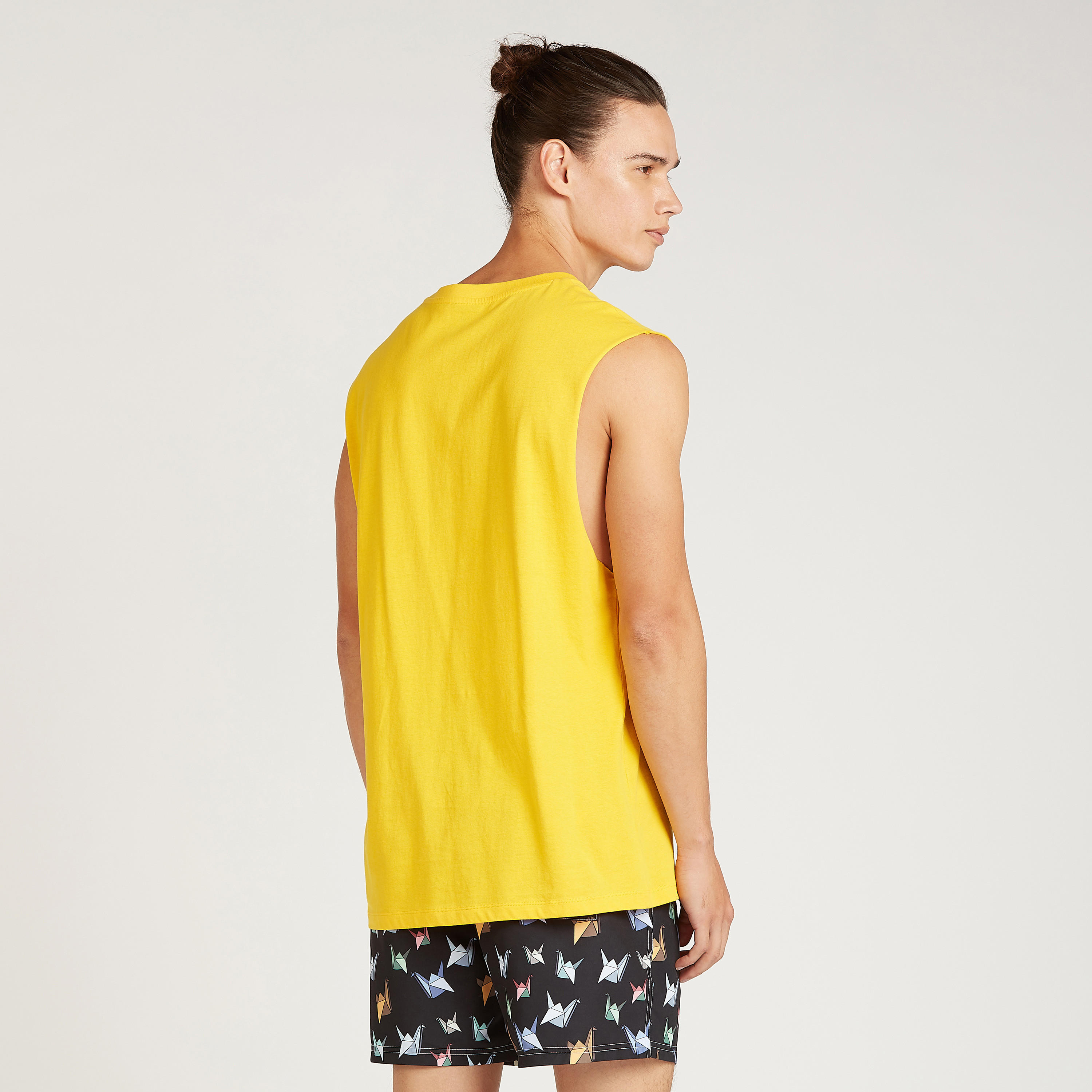 Typographic Print Sleeveless T-shirt with Crew Neck-men-clothing-tshirtsandpolos-tshirts-image-4