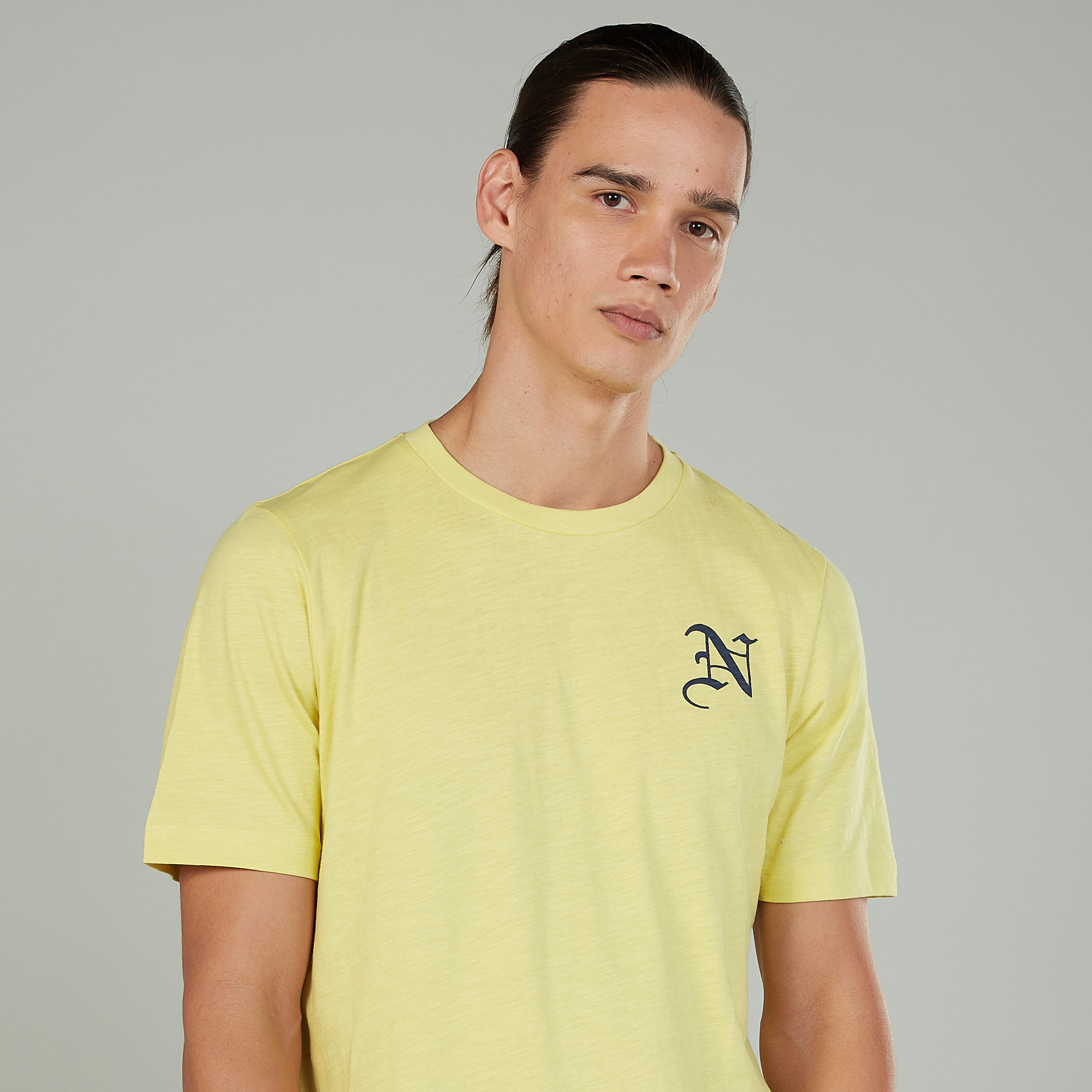 Printed T-shirt with Crew Neck and Short Sleeves-men-clothing-tshirtsandpolos-tshirts-image-3