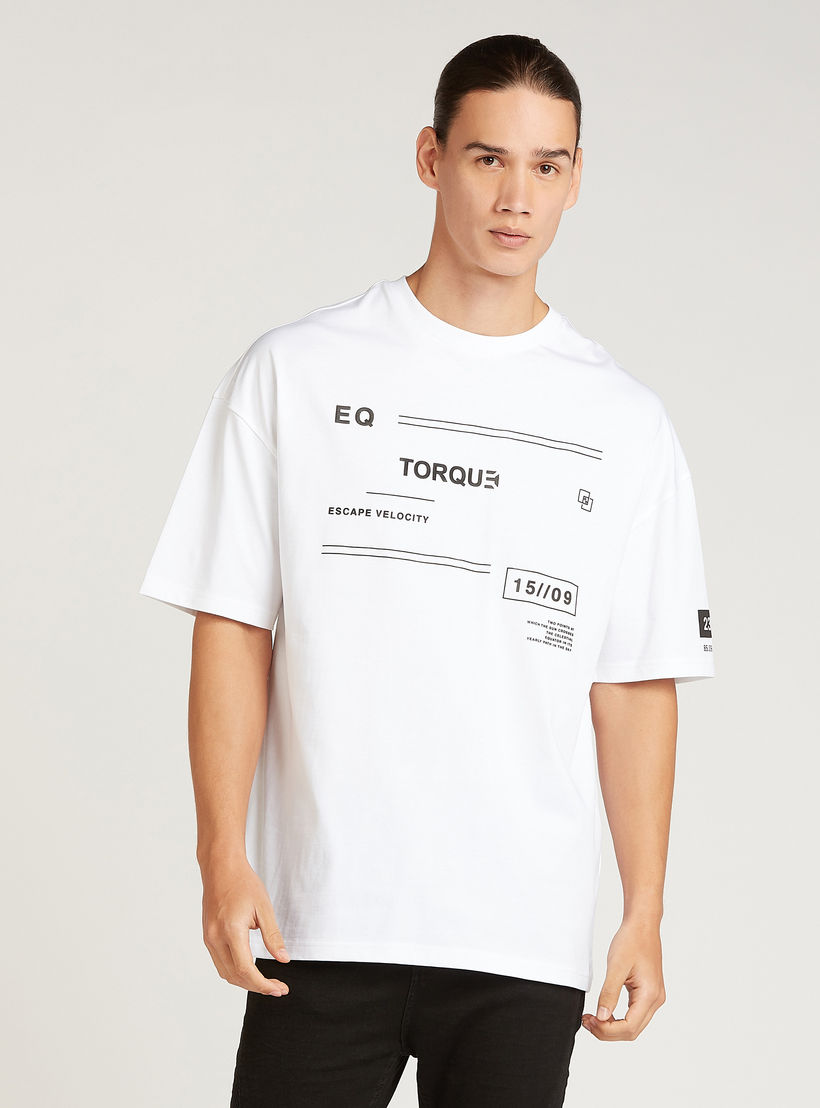 Printed T-shirt with Crew Neck and Short Sleeves-men-clothing-tshirtsandpolos-tshirts-image-1