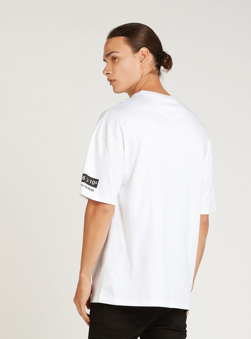 Printed T-shirt with Crew Neck and Short Sleeves-men-clothing-tshirtsandpolos-tshirts-image-4