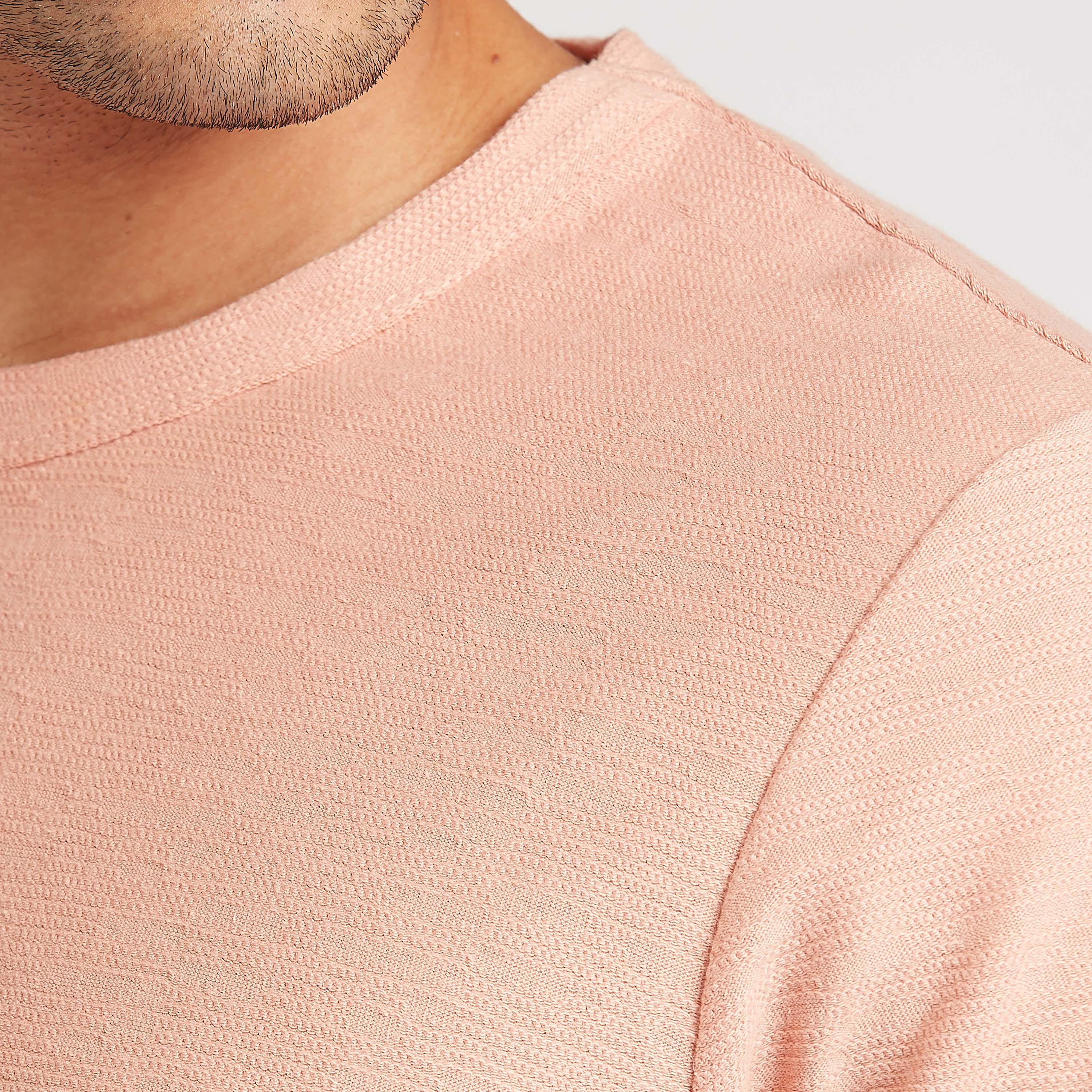 Solid T-shirt with Crew Neck and Short Sleeves-men-clothing-tshirtsandpolos-tshirts-image-5