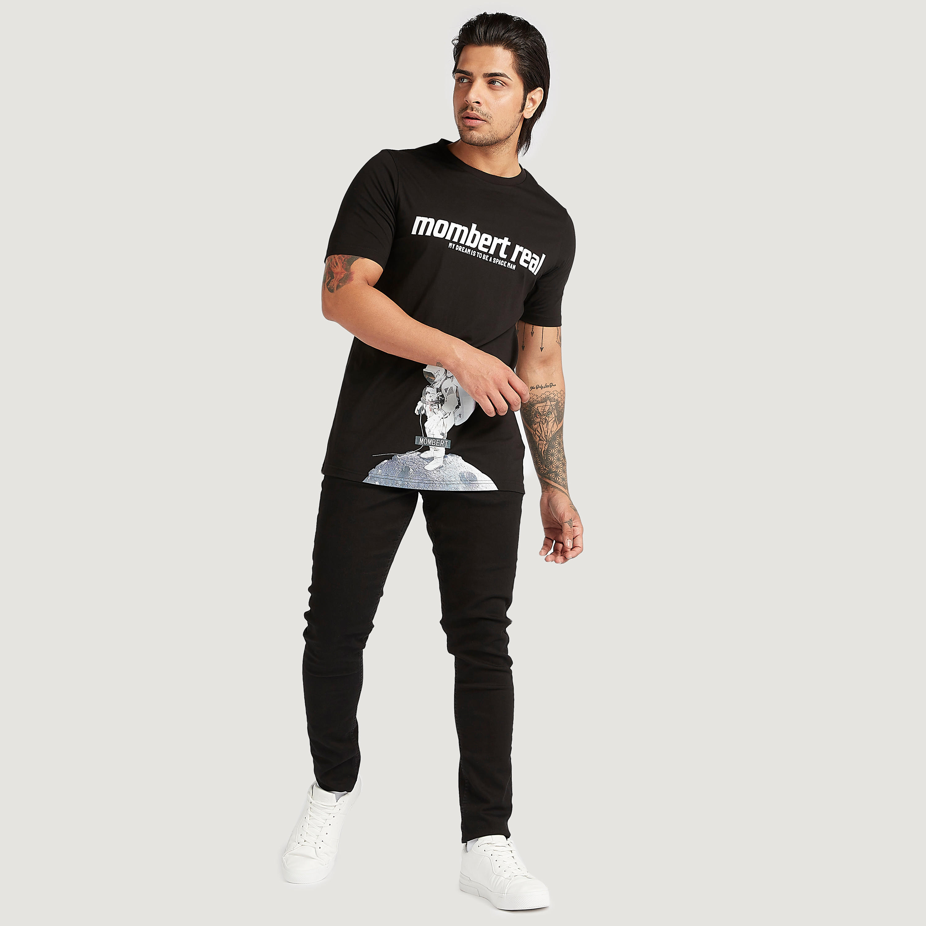 Printed Crew Neck T-shirt with Short Sleeves-men-clothing-tshirtsandpolos-tshirts-image-2