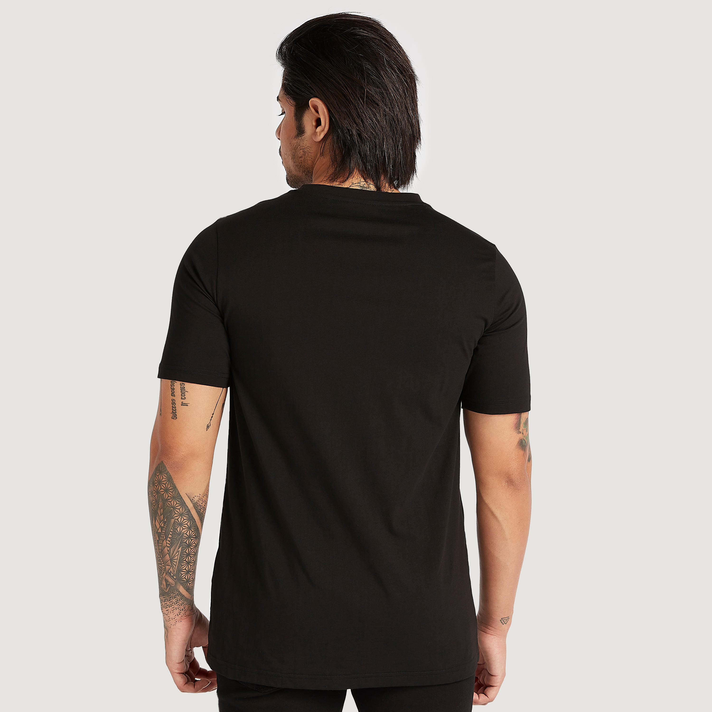 Printed Crew Neck T-shirt with Short Sleeves-men-clothing-tshirtsandpolos-tshirts-image-4