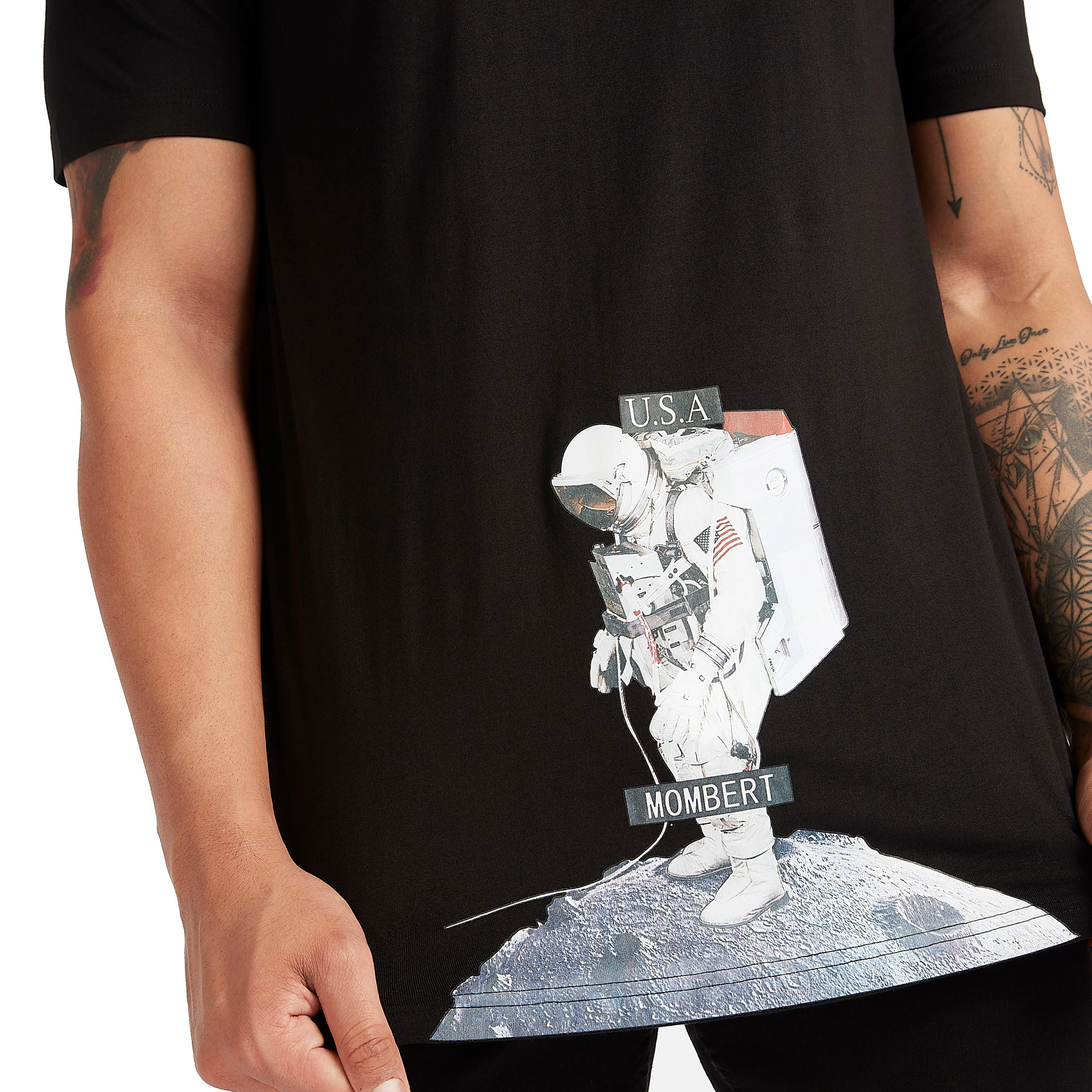 Printed Crew Neck T-shirt with Short Sleeves-men-clothing-tshirtsandpolos-tshirts-image-5