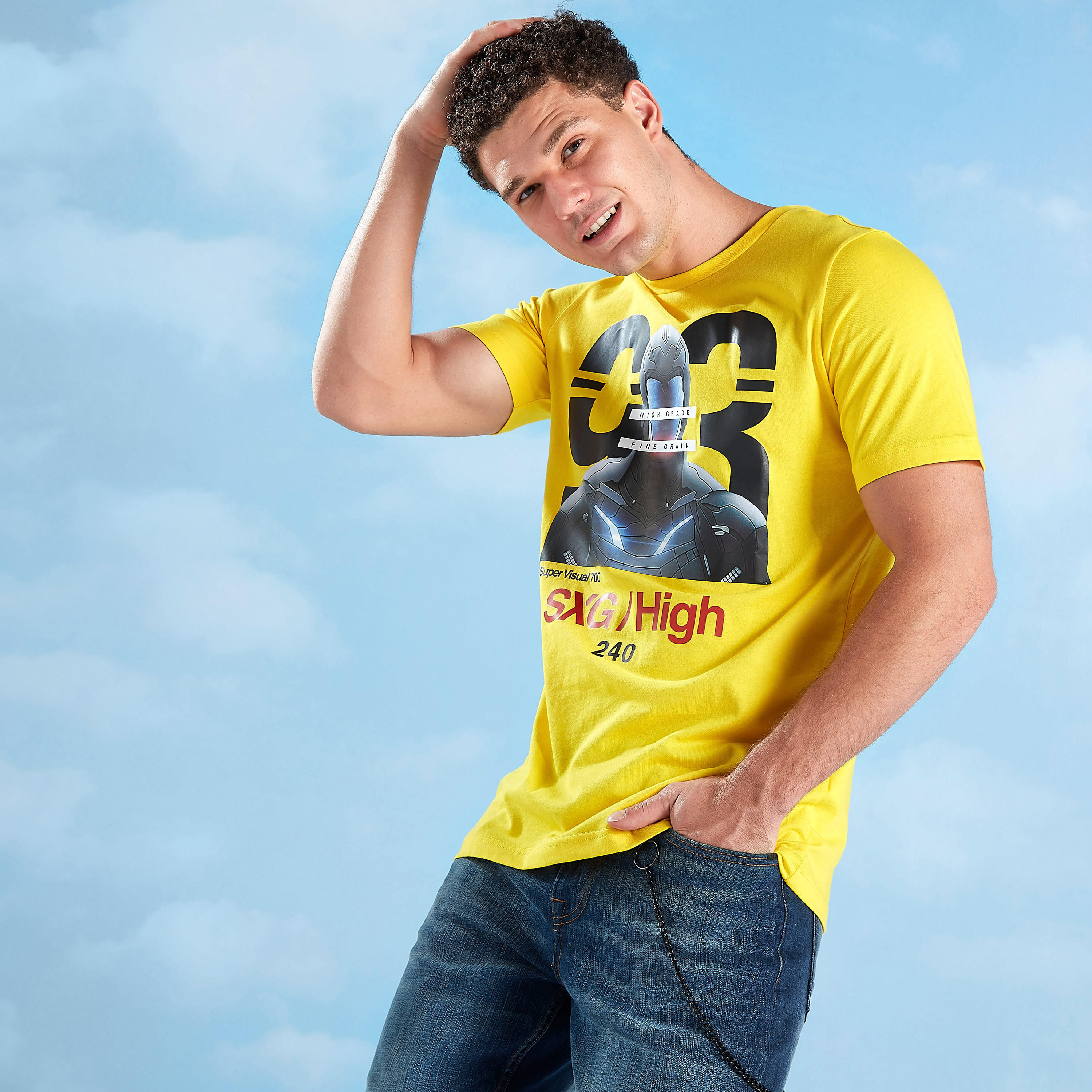 Printed T-shirt with Crew Neck and Short Sleeves-men-clothing-tshirtsandpolos-tshirts-image-1