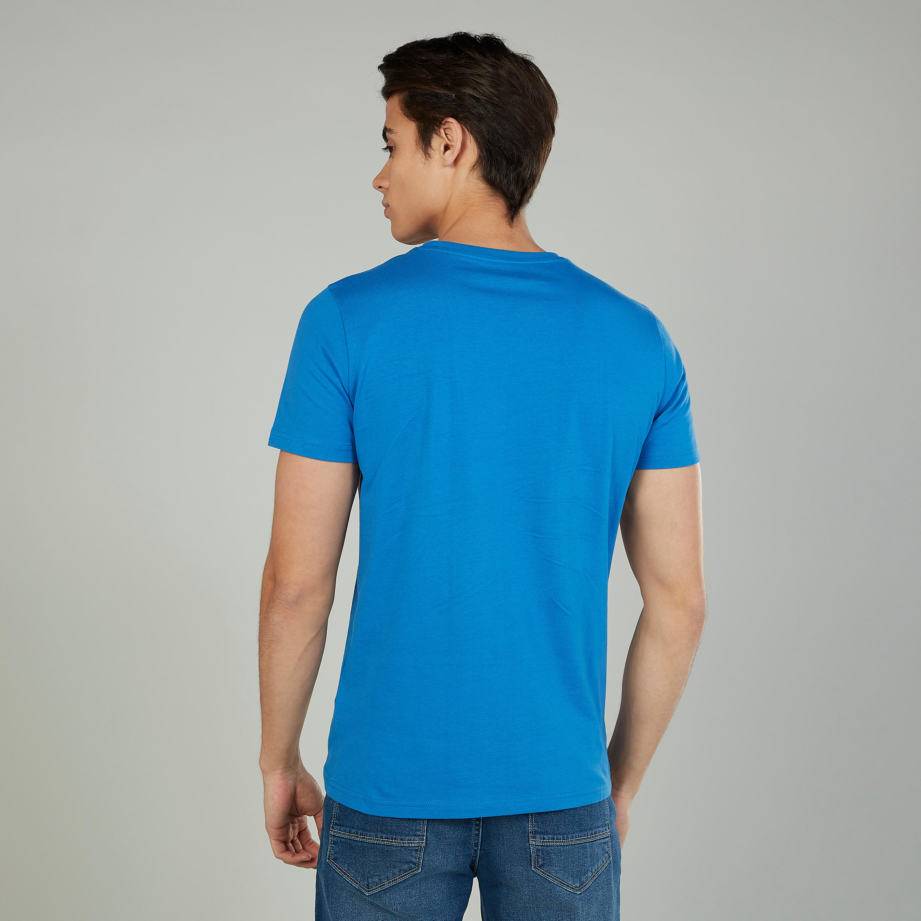 Printed T-shirt with Round Neck and Short Sleeves-men-clothing-tshirtsandpolos-tshirts-image-4