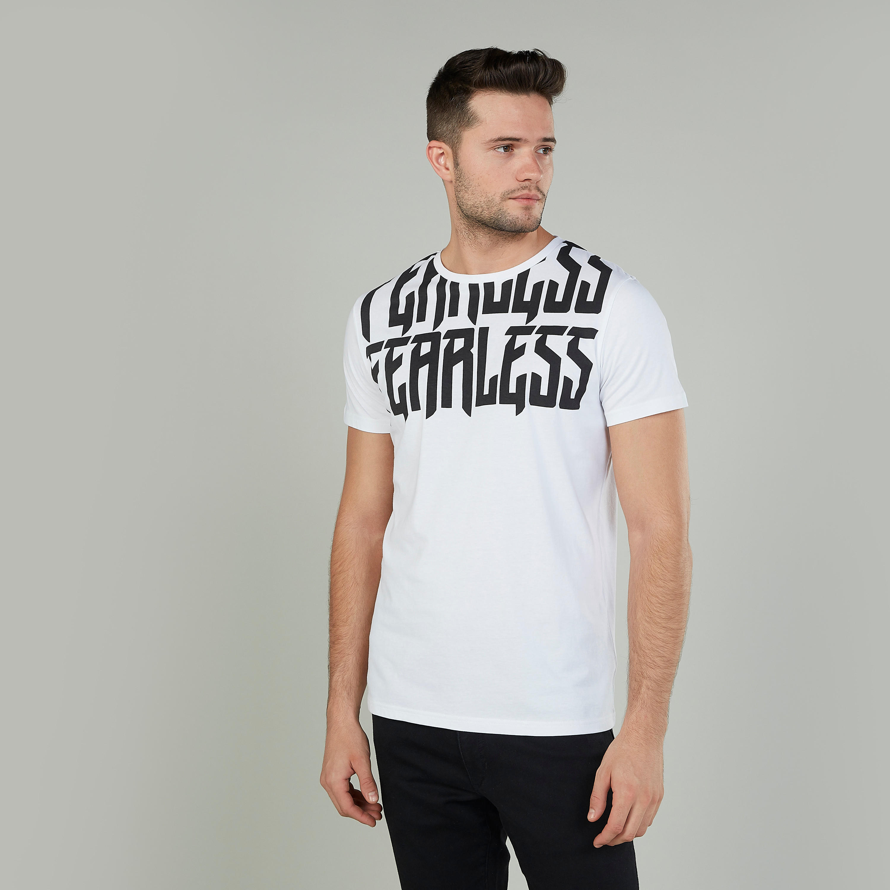 Printed T-shirt with Round Neck and Short Sleeves-men-clothing-tshirtsandpolos-tshirts-image-1