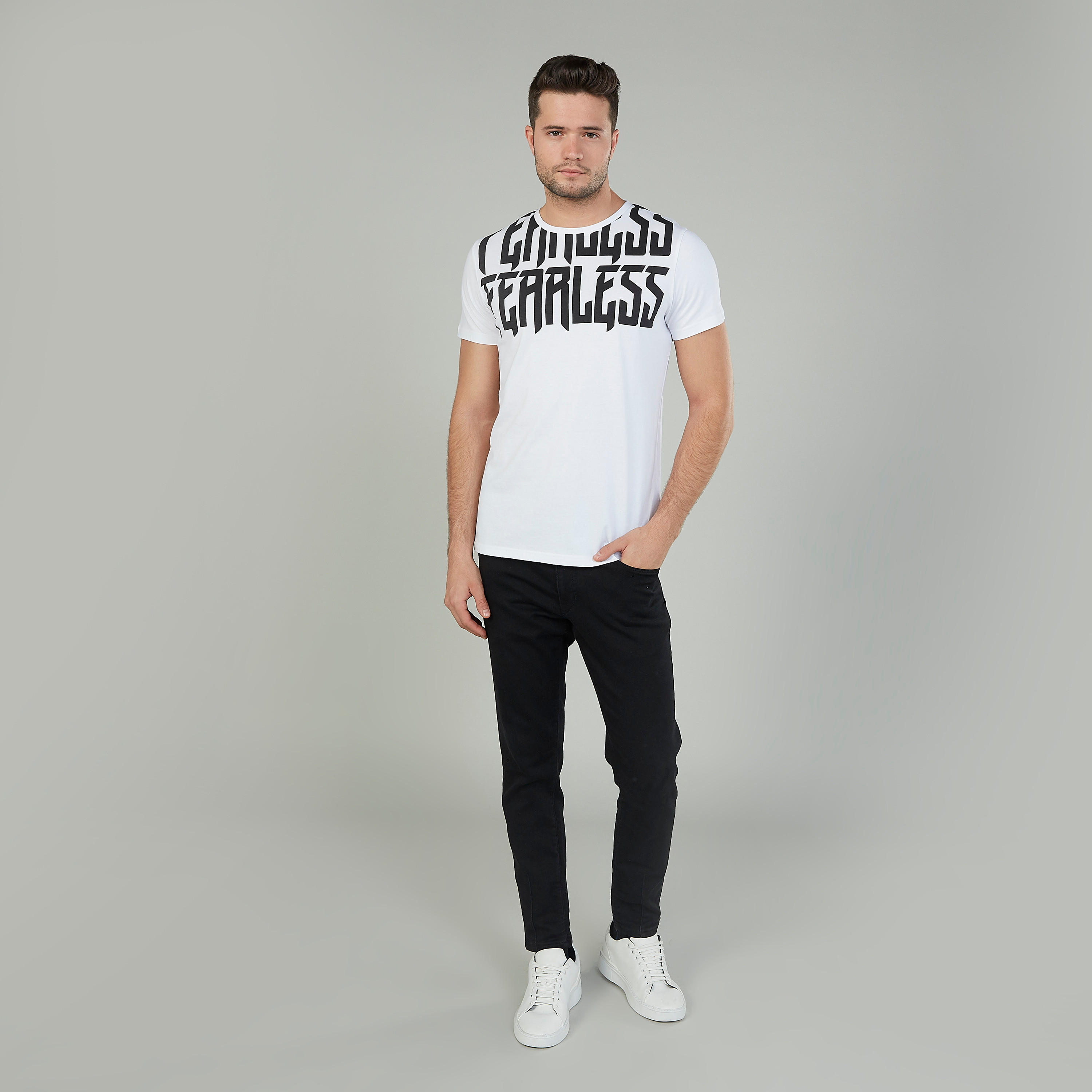 Printed T-shirt with Round Neck and Short Sleeves-men-clothing-tshirtsandpolos-tshirts-image-2