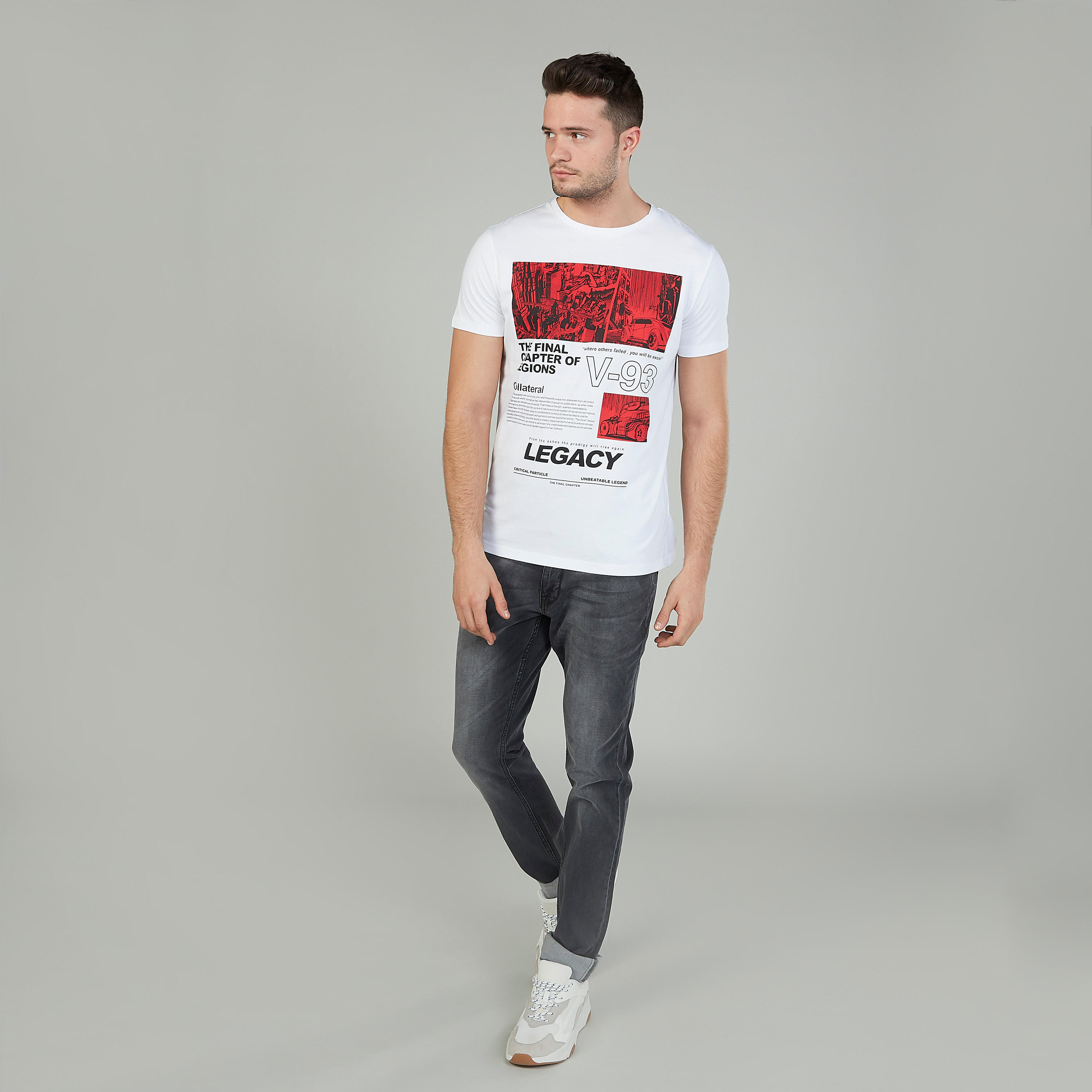 Printed T-shirt with Round Neck and Short Sleeves-men-clothing-tshirtsandpolos-tshirts-image-2