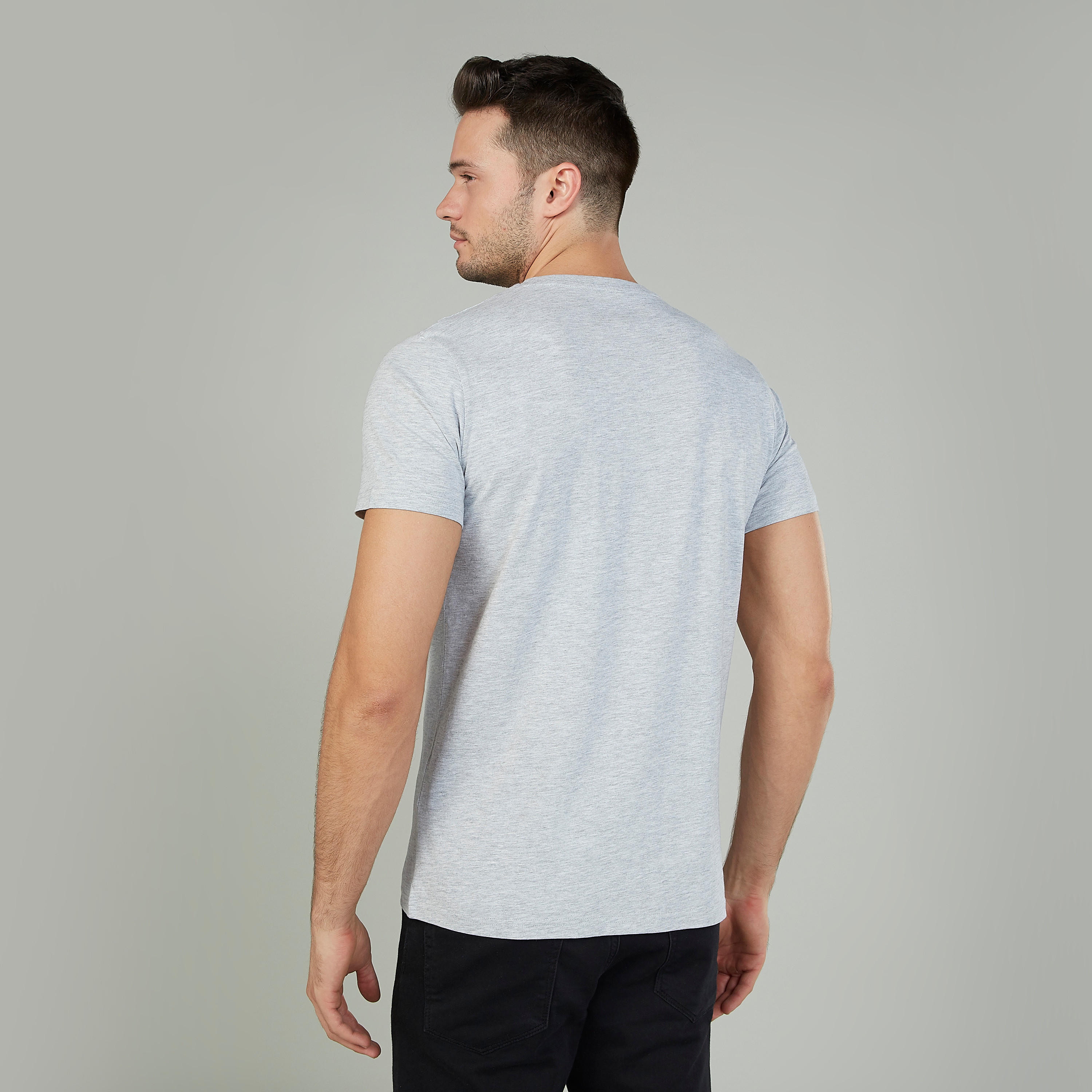 Printed T-shirt with Crew Neck and Short Sleeves-men-clothing-tshirtsandpolos-tshirts-image-4