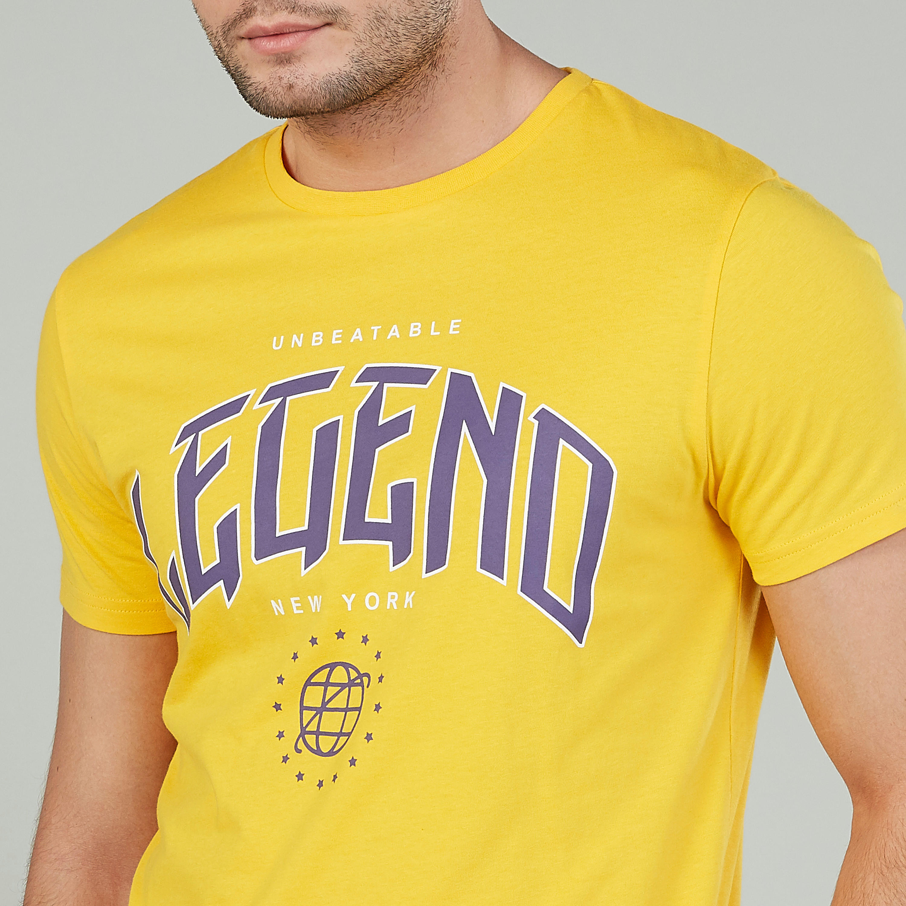 Printed T-shirt with Crew Neck and Short Sleeves-men-clothing-tshirtsandpolos-tshirts-image-3