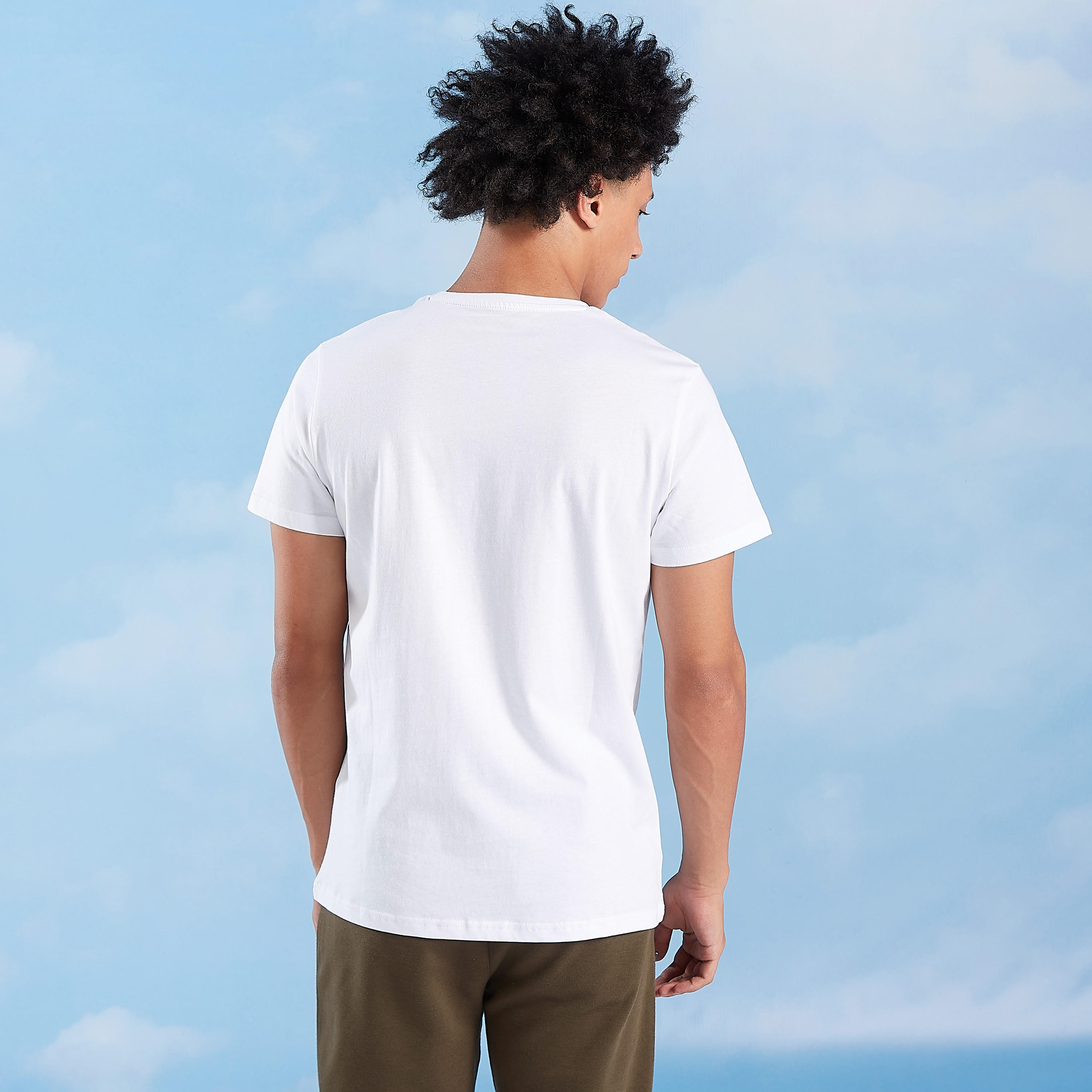 Printed T-shirt with Crew Neck and Short Sleeves-men-clothing-tshirtsandpolos-tshirts-image-4