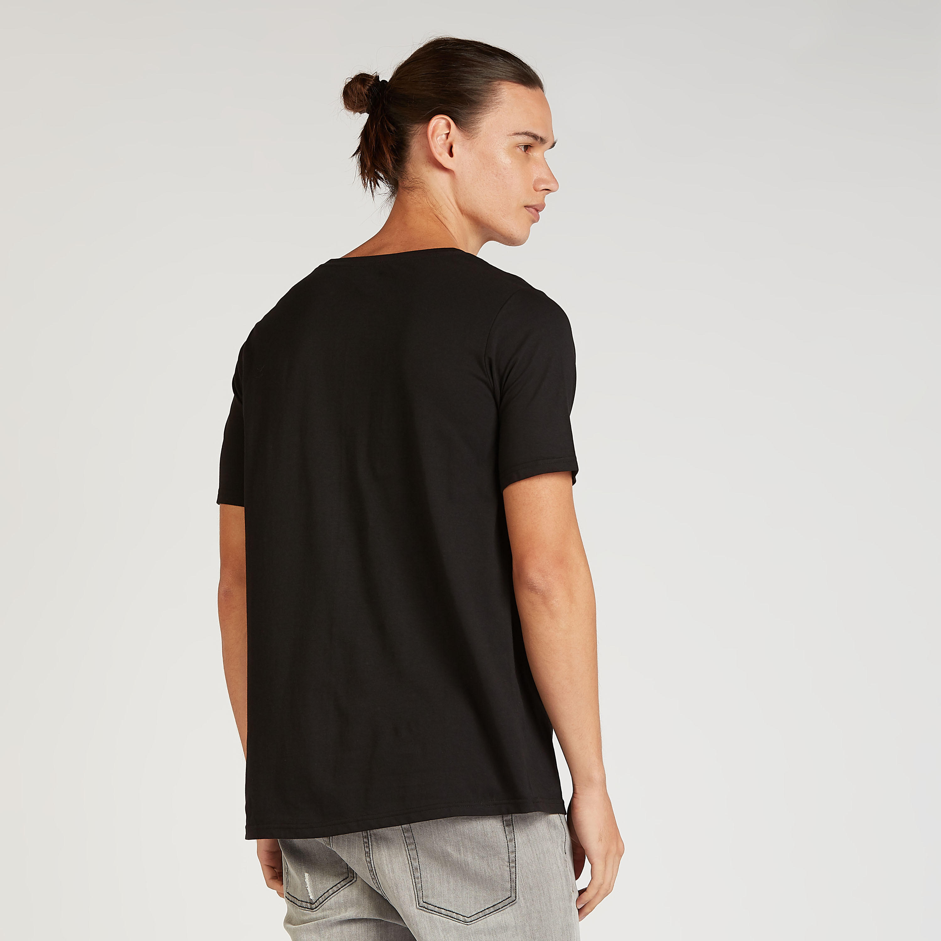 Embellished Detail T-shirt with Crew Neck and Short Sleeves-men-clothing-tshirtsandpolos-tshirts-image-4