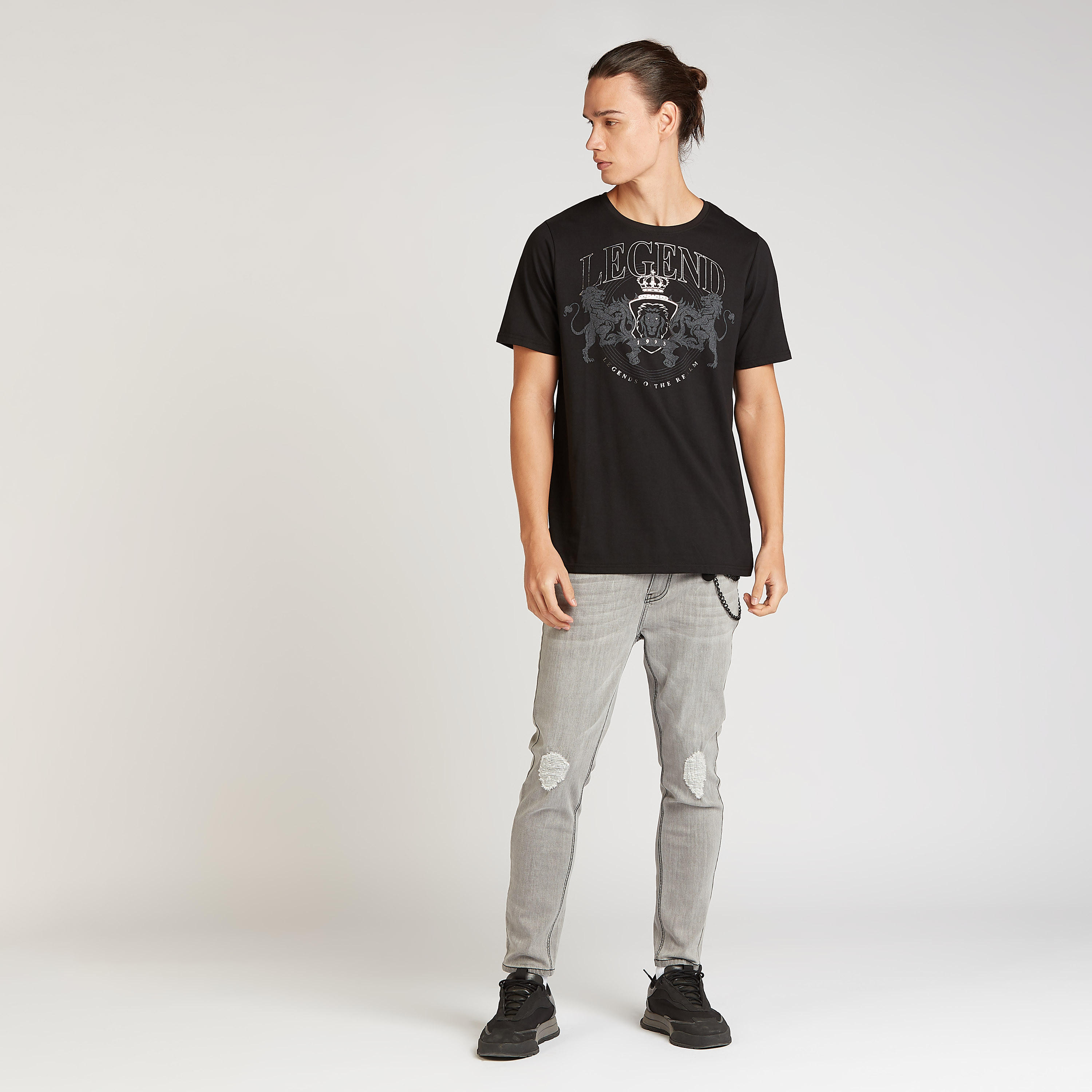 Printed T-shirt with Crew Neck and Short Sleeves-men-clothing-tshirtsandpolos-tshirts-image-2