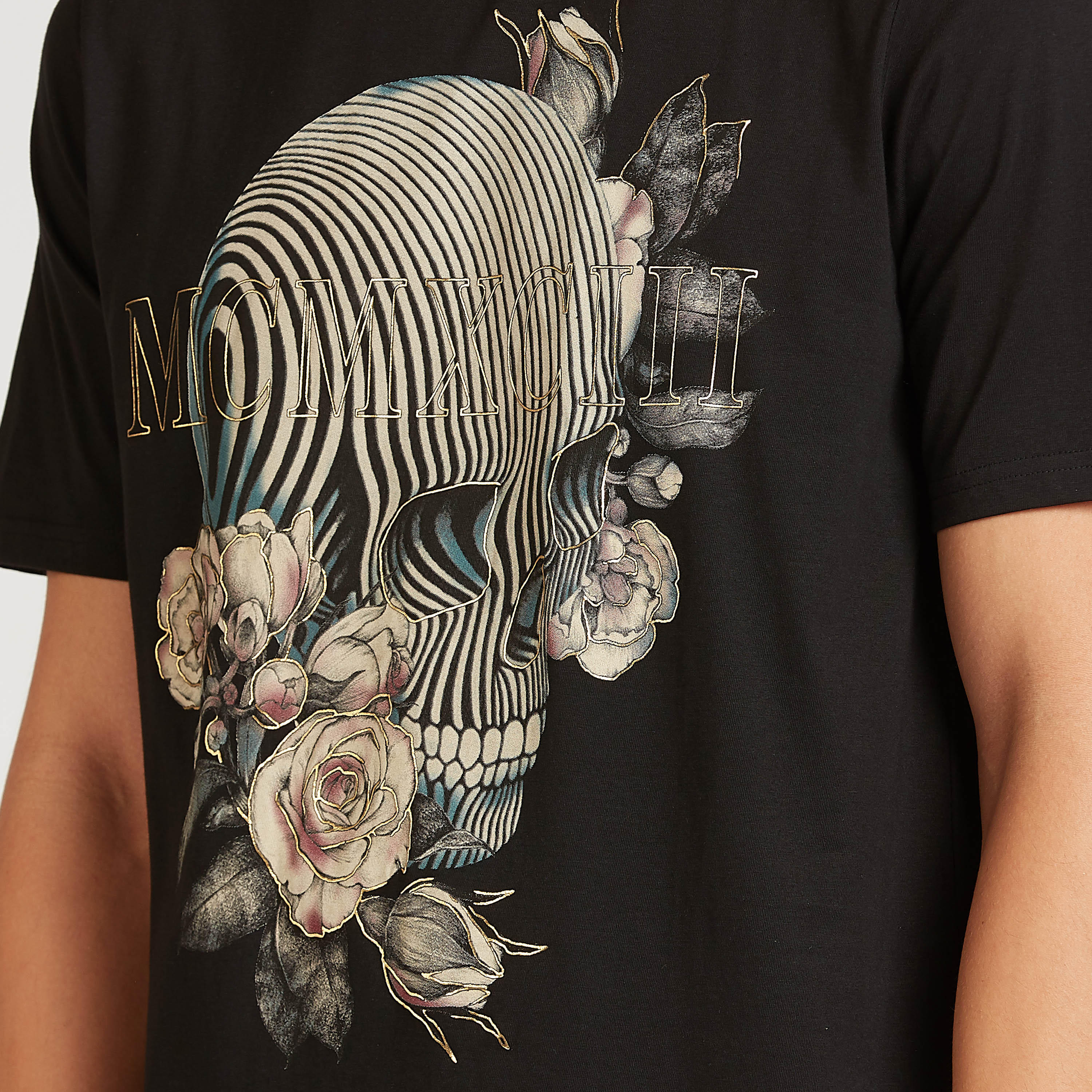 Printed T-shirt with Crew Neck and Short Sleeves-men-clothing-tshirtsandpolos-tshirts-image-3