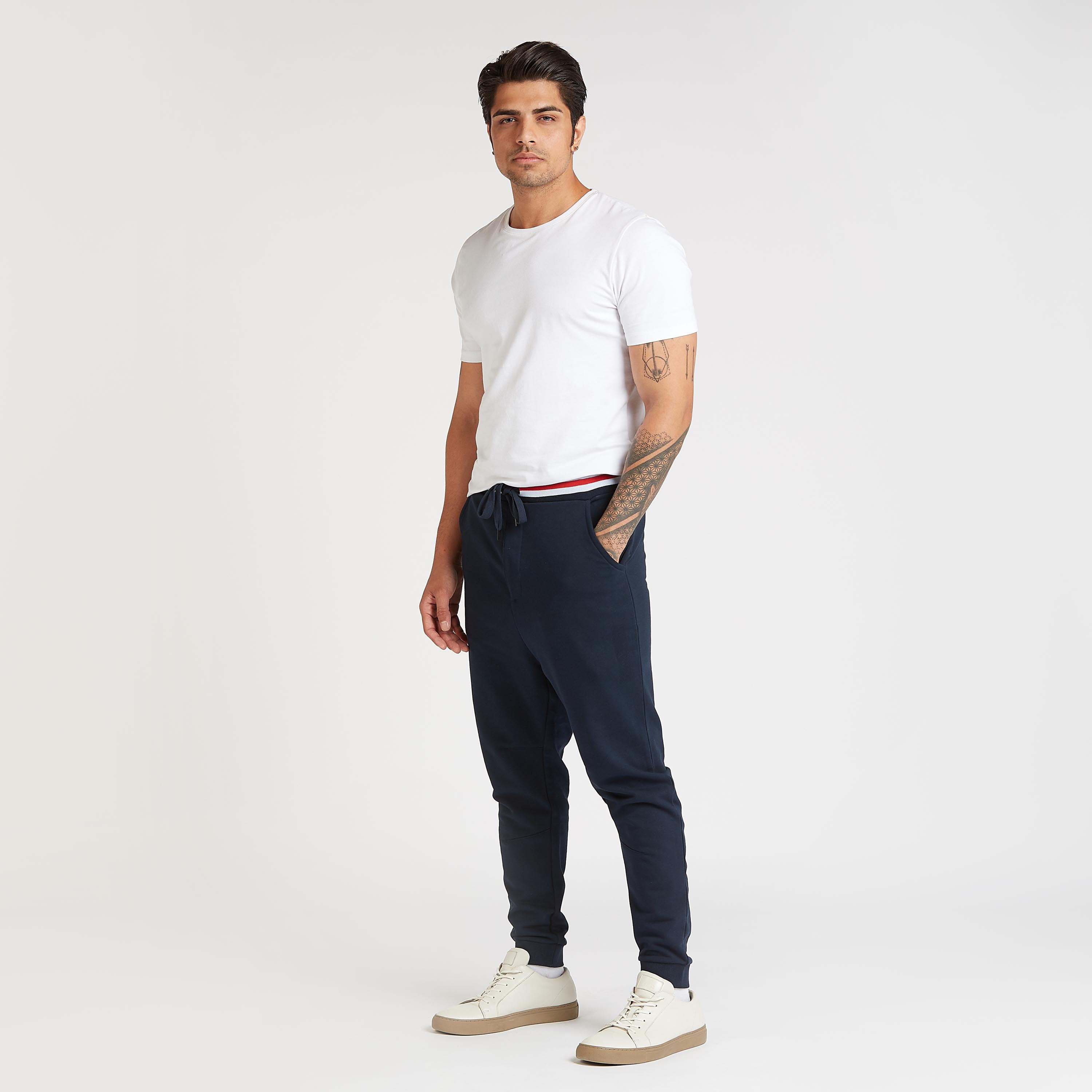 Solid Jog Pants with Pockets and Striped Elasticised Waistband-men-clothing-bottoms-joggers-image-2