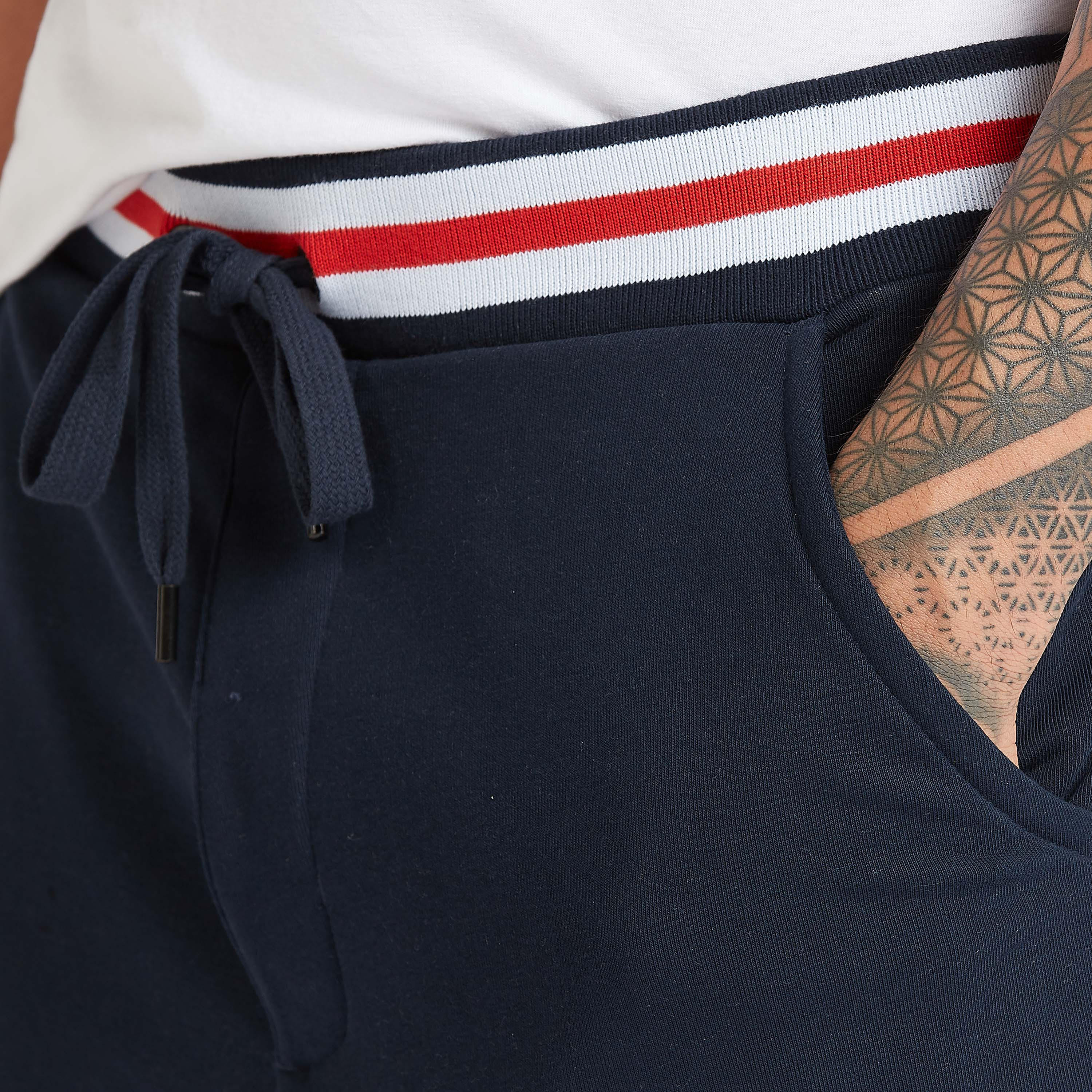 Solid Jog Pants with Pockets and Striped Elasticised Waistband-men-clothing-bottoms-joggers-image-3