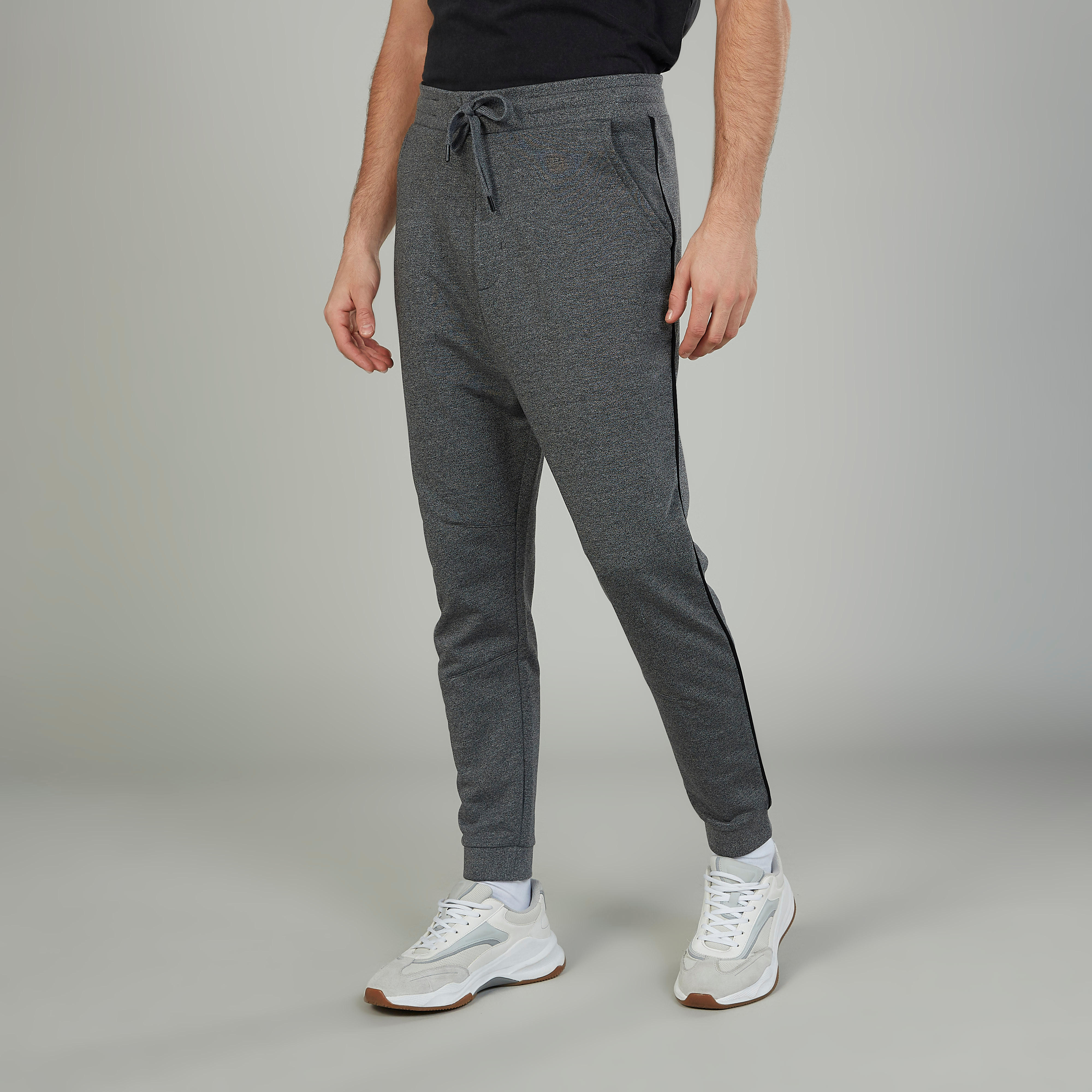 Full Length Solid Jog Pants with Pocket and Tipping Detail-men-clothing-bottoms-joggers-image-1
