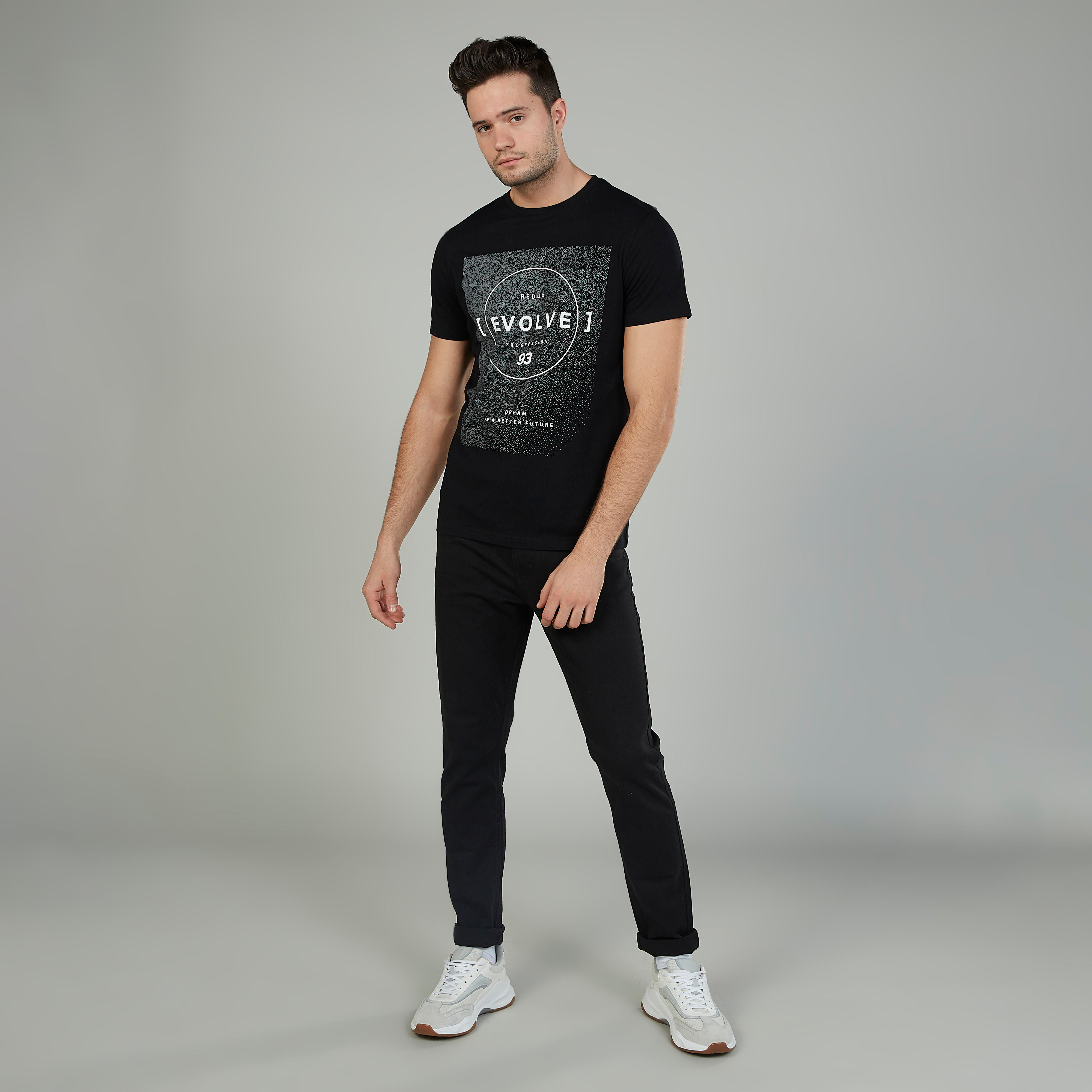 Printed T-shirt with Crew Neck and Short Sleeves-men-clothing-tshirtsandpolos-tshirts-image-2