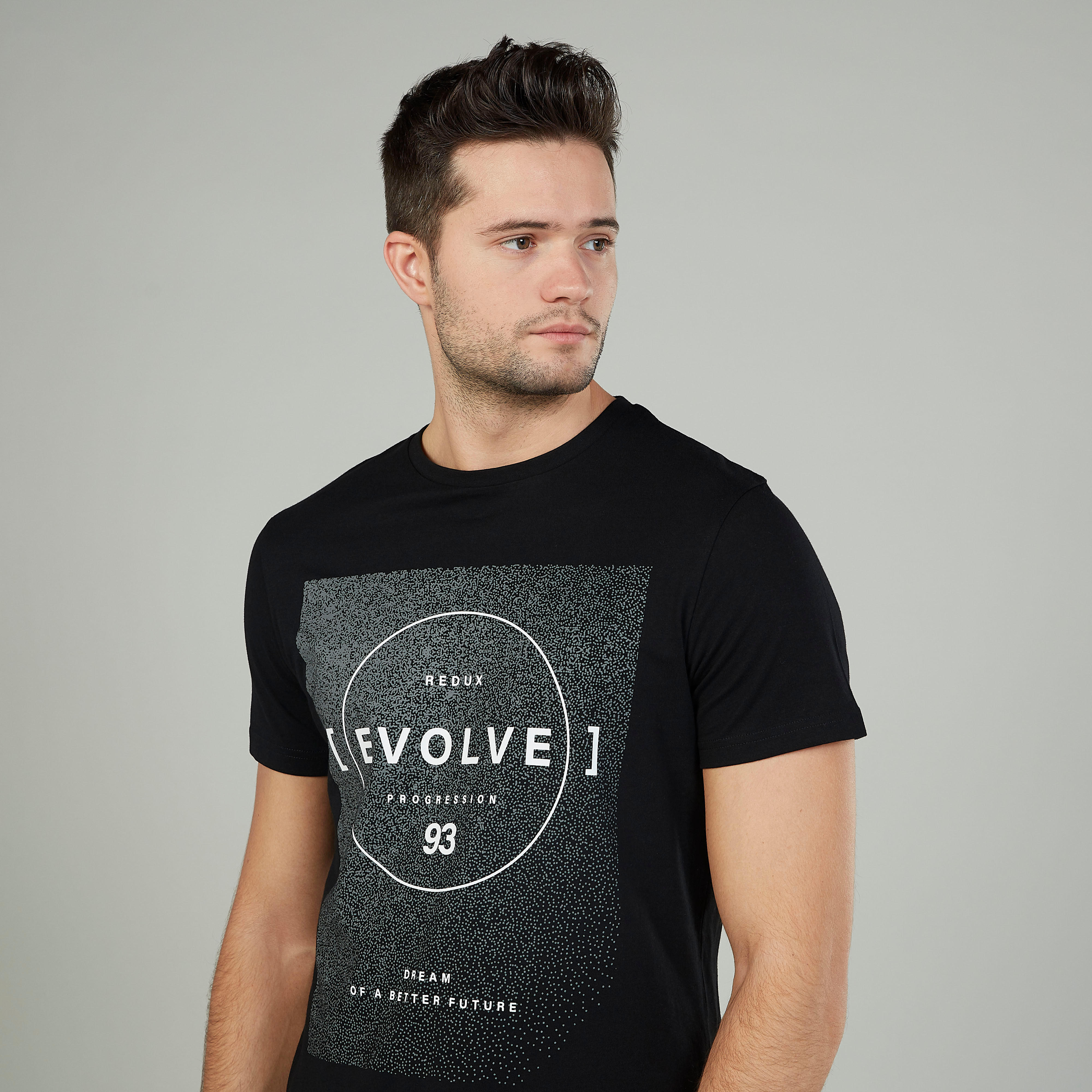 Printed T-shirt with Crew Neck and Short Sleeves-men-clothing-tshirtsandpolos-tshirts-image-3
