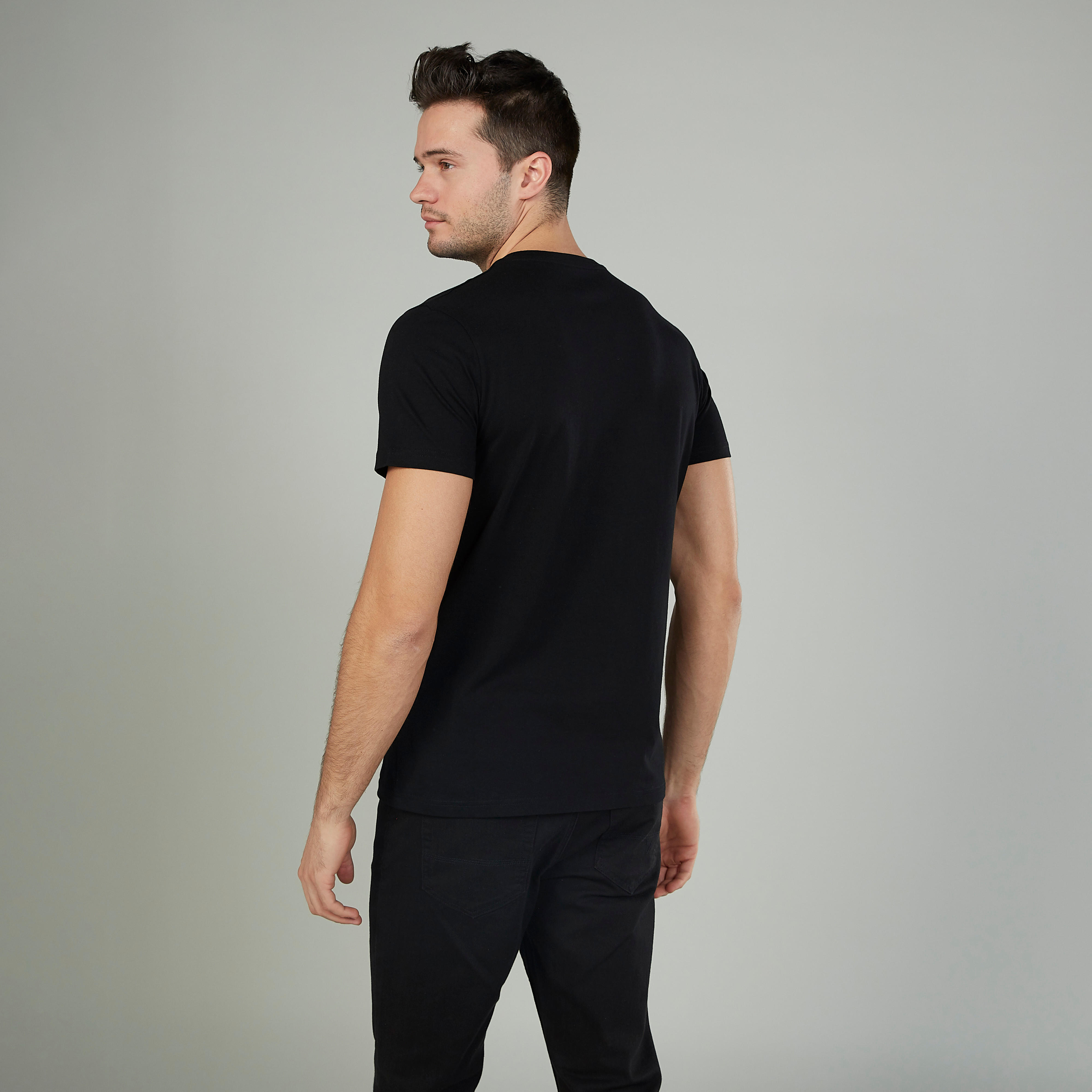 Printed T-shirt with Crew Neck and Short Sleeves-men-clothing-tshirtsandpolos-tshirts-image-4