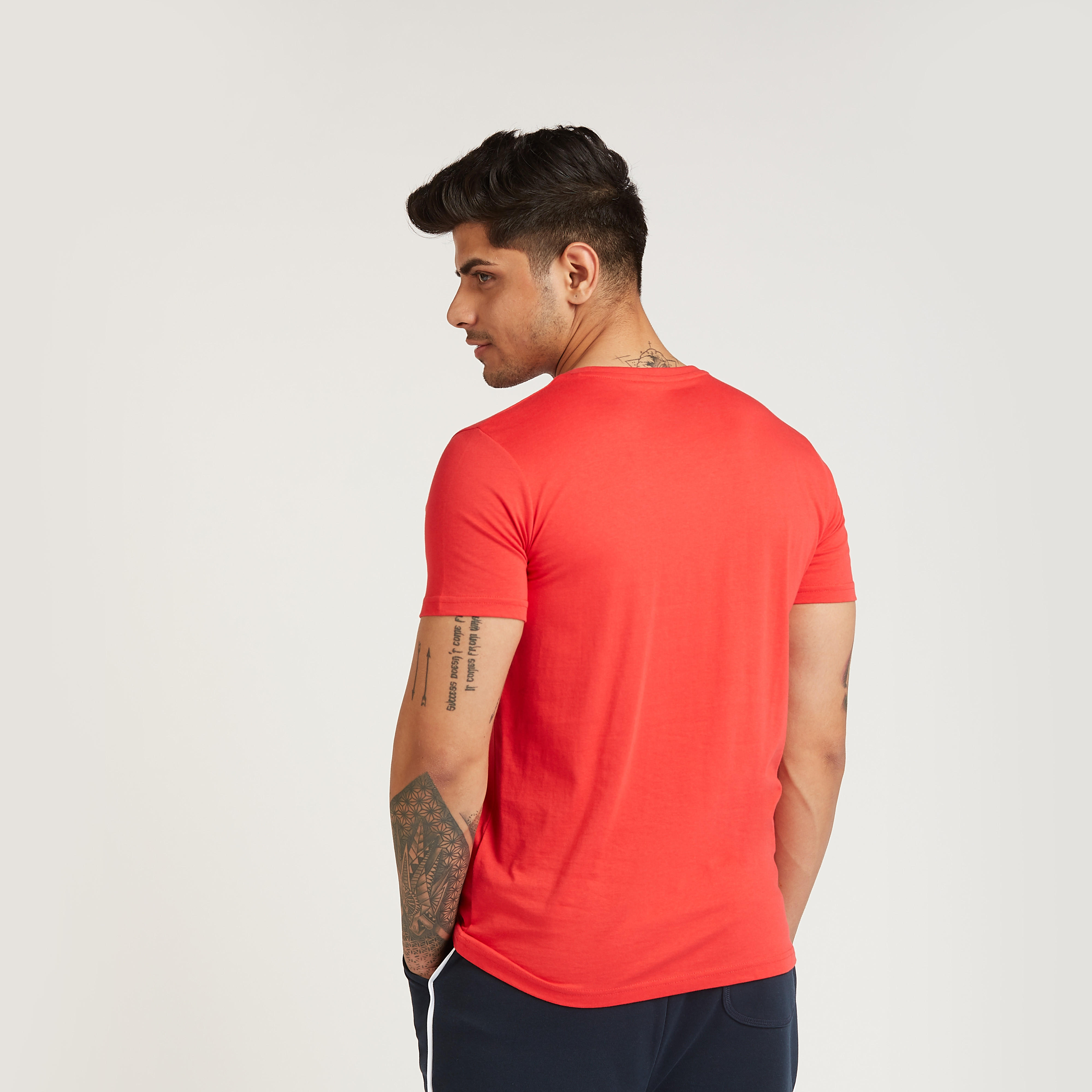 Printed T-shirt with Crew Neck and Short Sleeves-men-clothing-tshirtsandpolos-tshirts-image-4