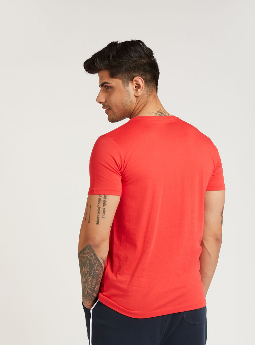 Printed T-shirt with Crew Neck and Short Sleeves-men-clothing-tshirtsandpolos-tshirts-image-4