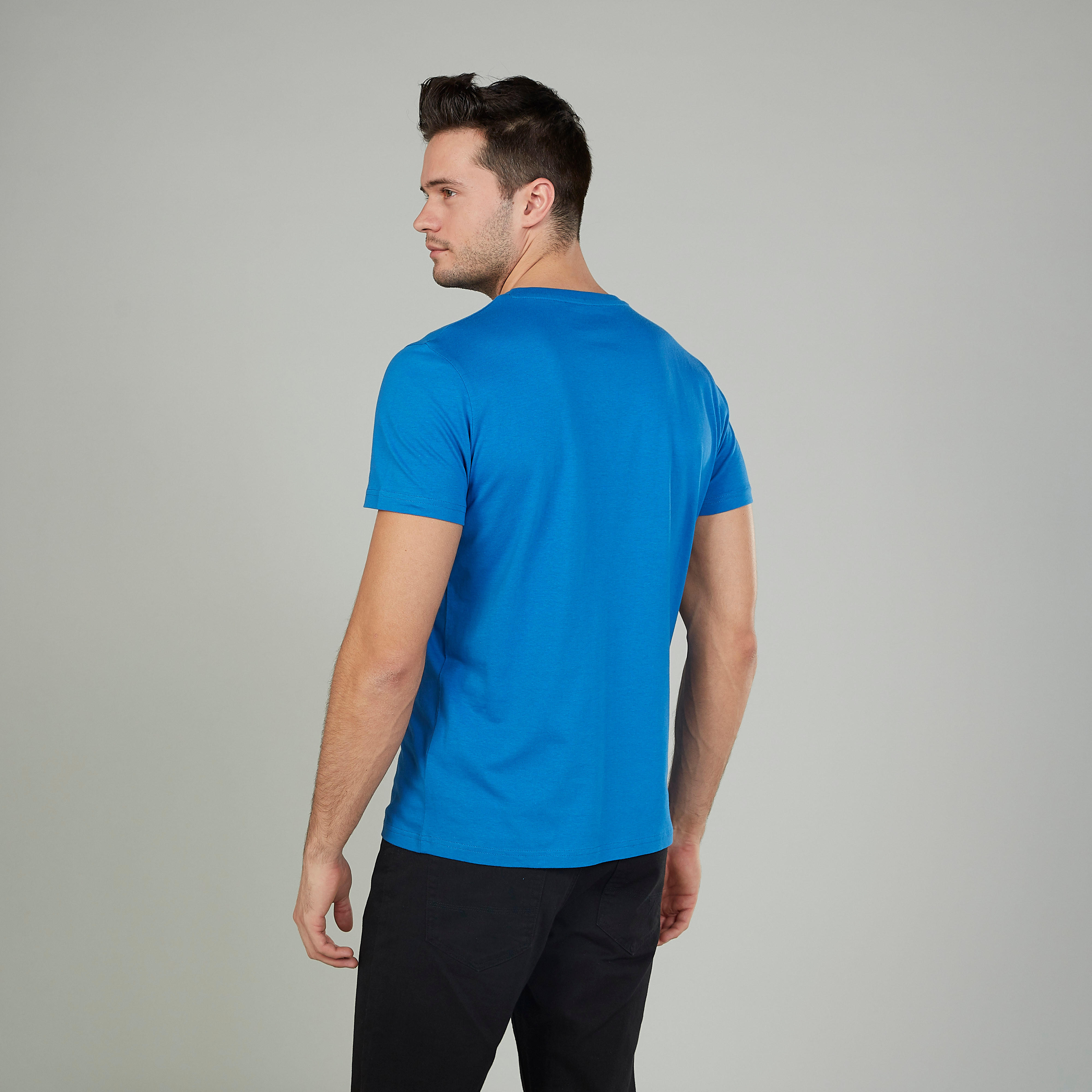 Printed T-shirt with Crew Neck and Short Sleeves-men-clothing-tshirtsandpolos-tshirts-image-4