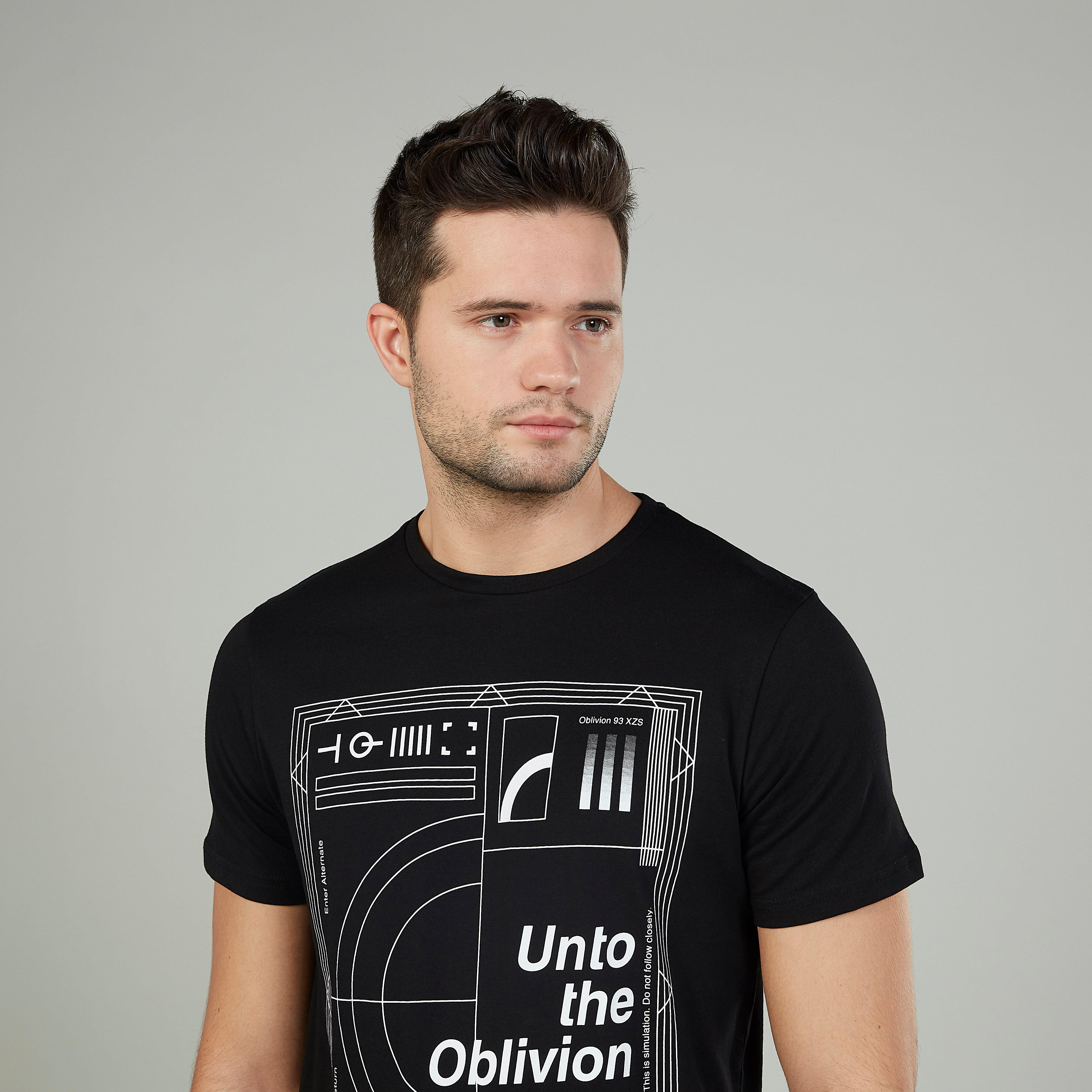 Printed T-shirt with Crew Neck and Short Sleeves-men-clothing-tshirtsandpolos-tshirts-image-3