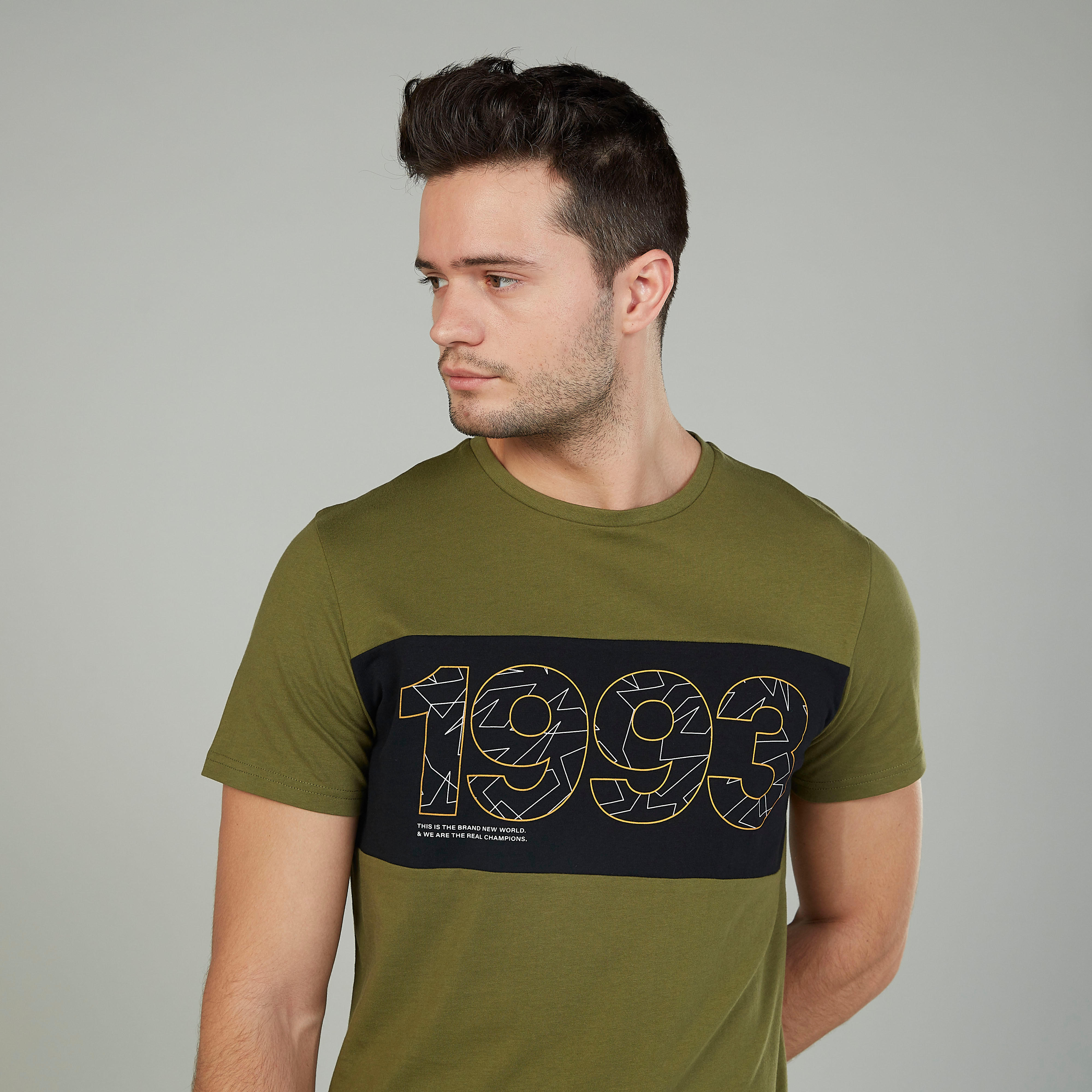 Printed T-shirt with Round Neck and Short Sleeves-men-clothing-tshirtsandpolos-tshirts-image-3
