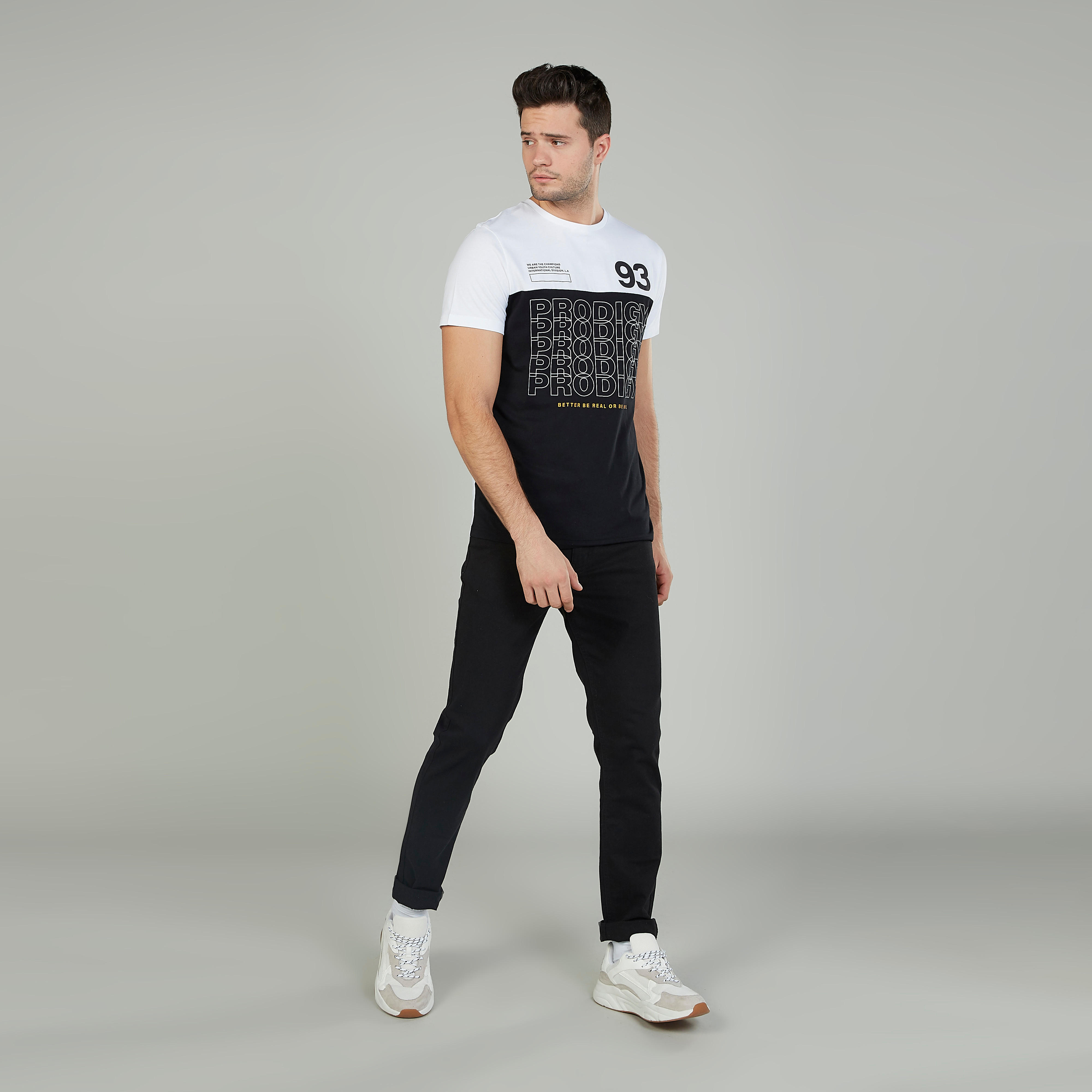 Typographic Print T-shirt with Crew Neck and Short Sleeves-men-clothing-tshirtsandpolos-tshirts-image-2
