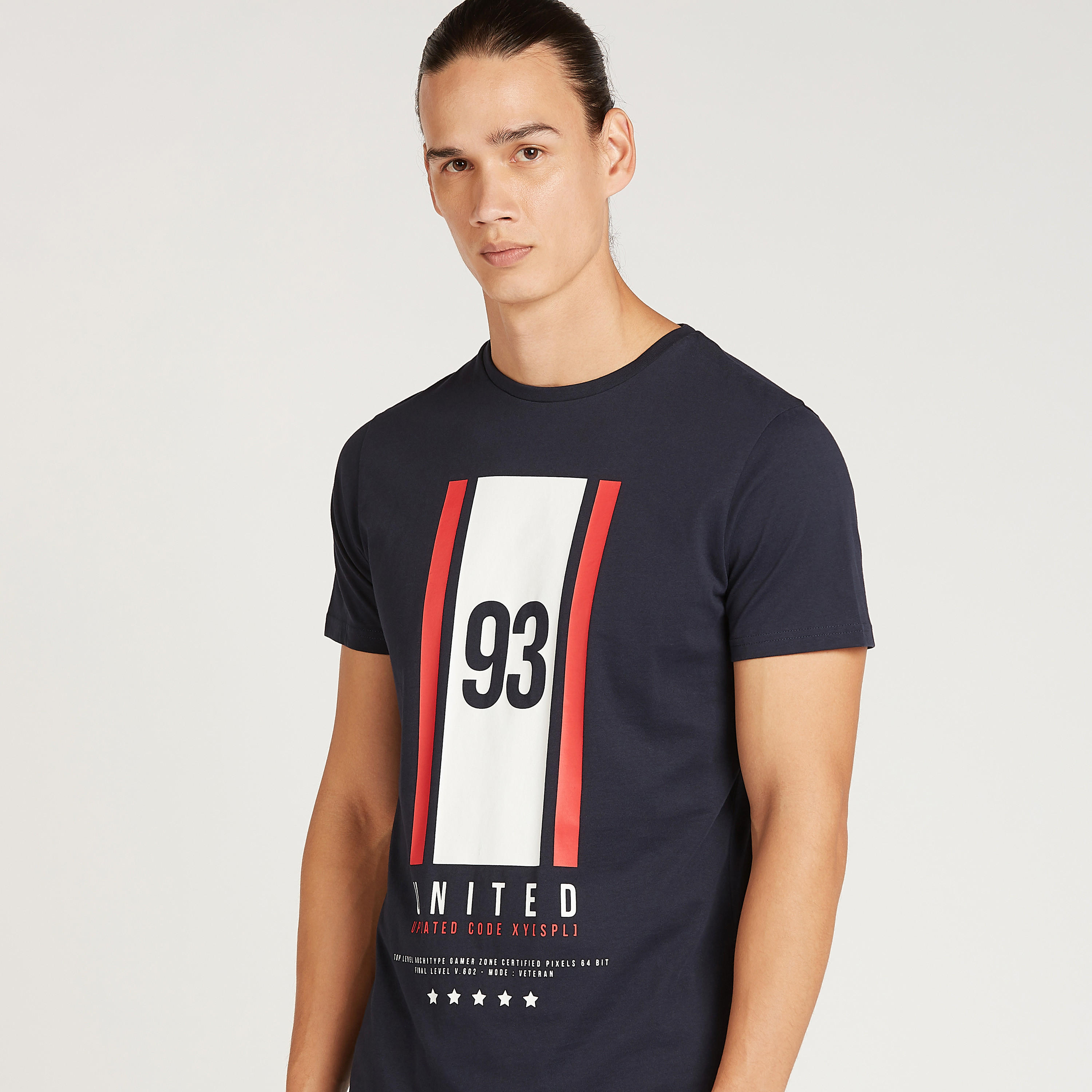 Printed T-shirt with Crew Neck and Short Sleeves-men-clothing-tshirtsandpolos-tshirts-image-3