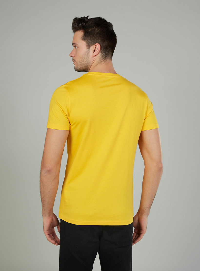 Printed T-shirt with Crew Neck and Short Sleeves-men-clothing-tshirtsandpolos-tshirts-image-4