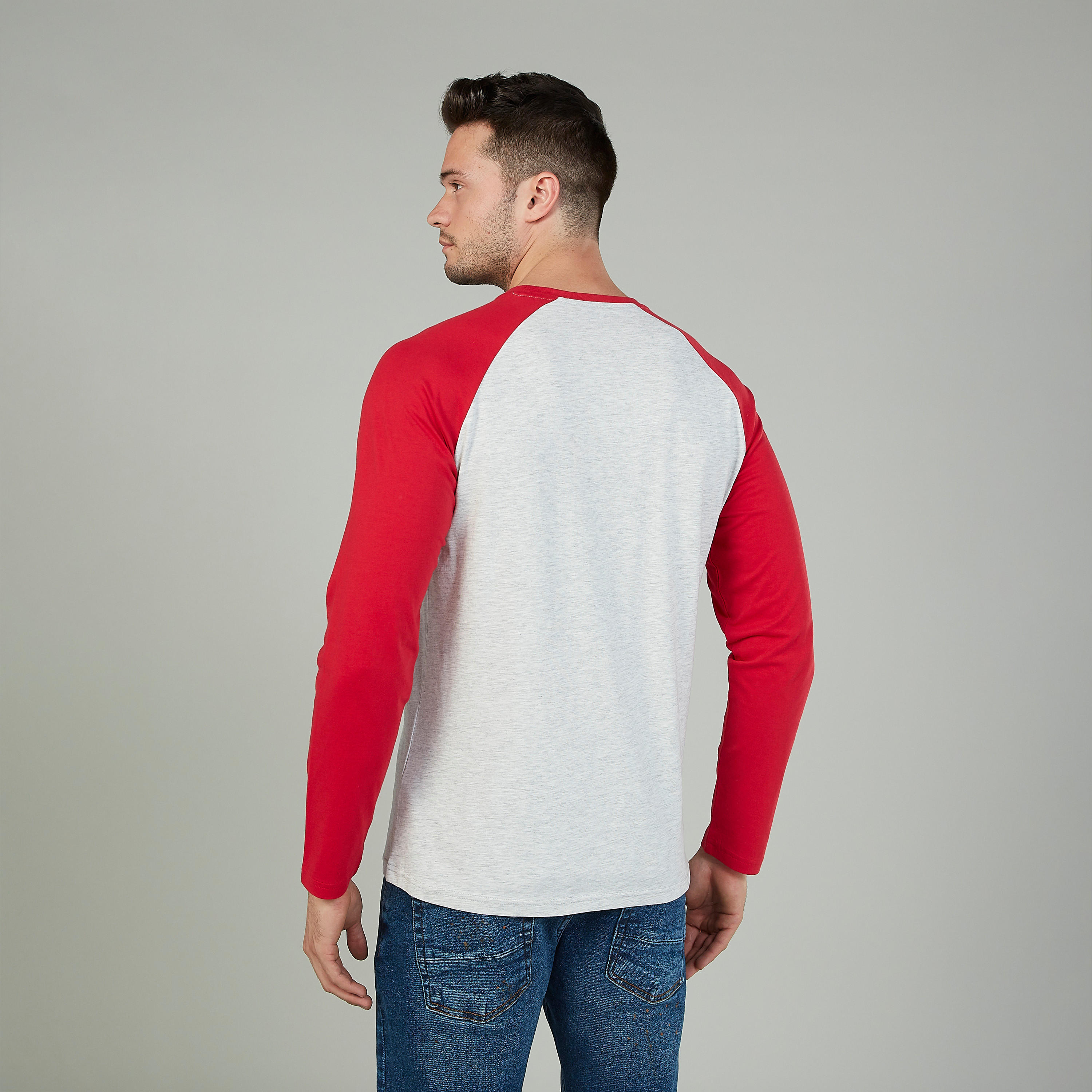 Printed T-shirt with Round Neck and Raglan Sleeves-men-clothing-tshirtsandpolos-tshirts-image-4