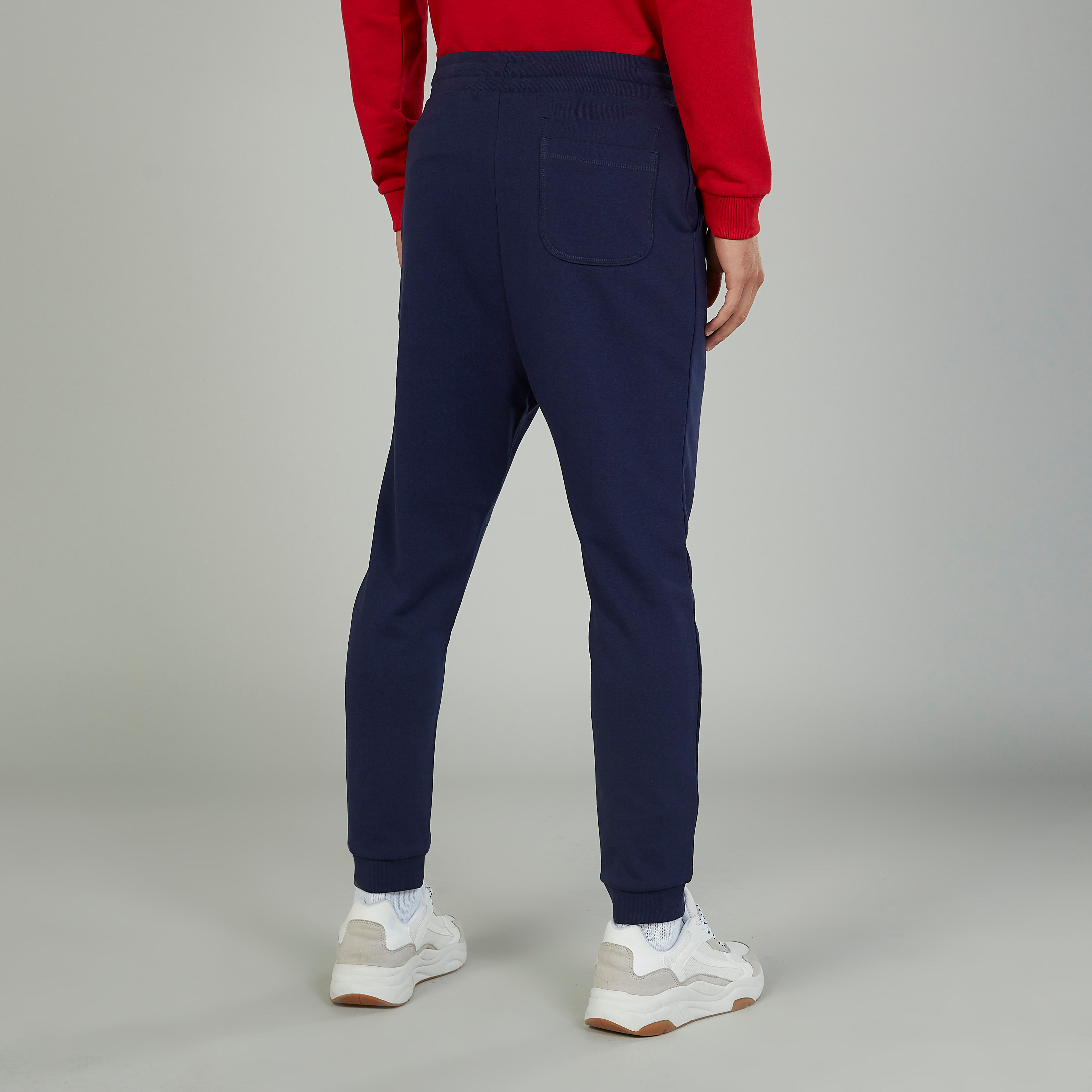 بنطلون رياضي سكيني بخصر متوسط الارتفاع وجيوب وطبعات-men-clothing-bottoms-joggers-image-4